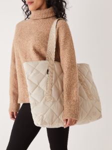 The Skyline Tote Bag in Feather Grey sold by Frank & Oak