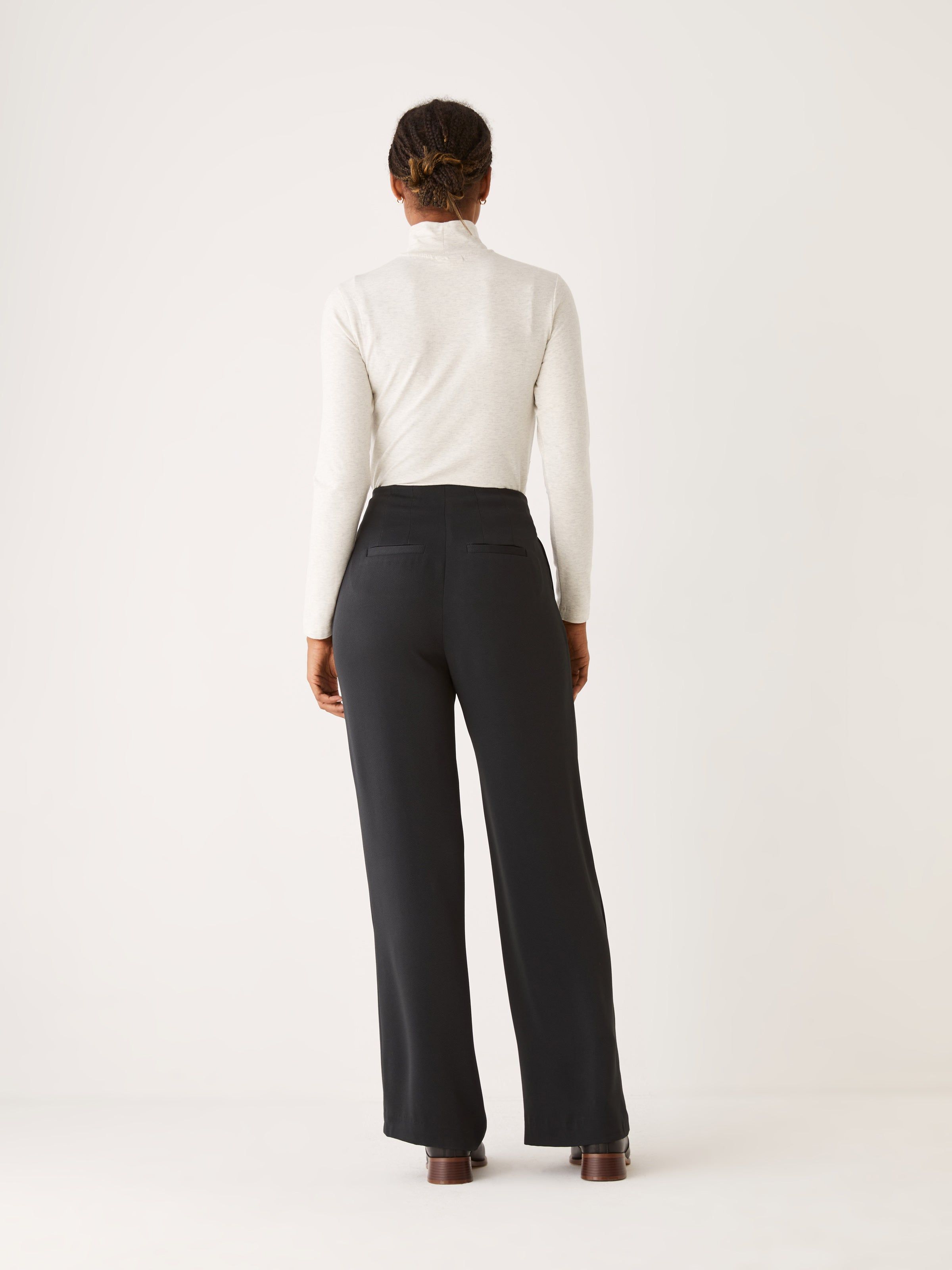 The Sally High Rise Wide Leg Pant in Black sold by Frank & Oak product image thumbnail 3