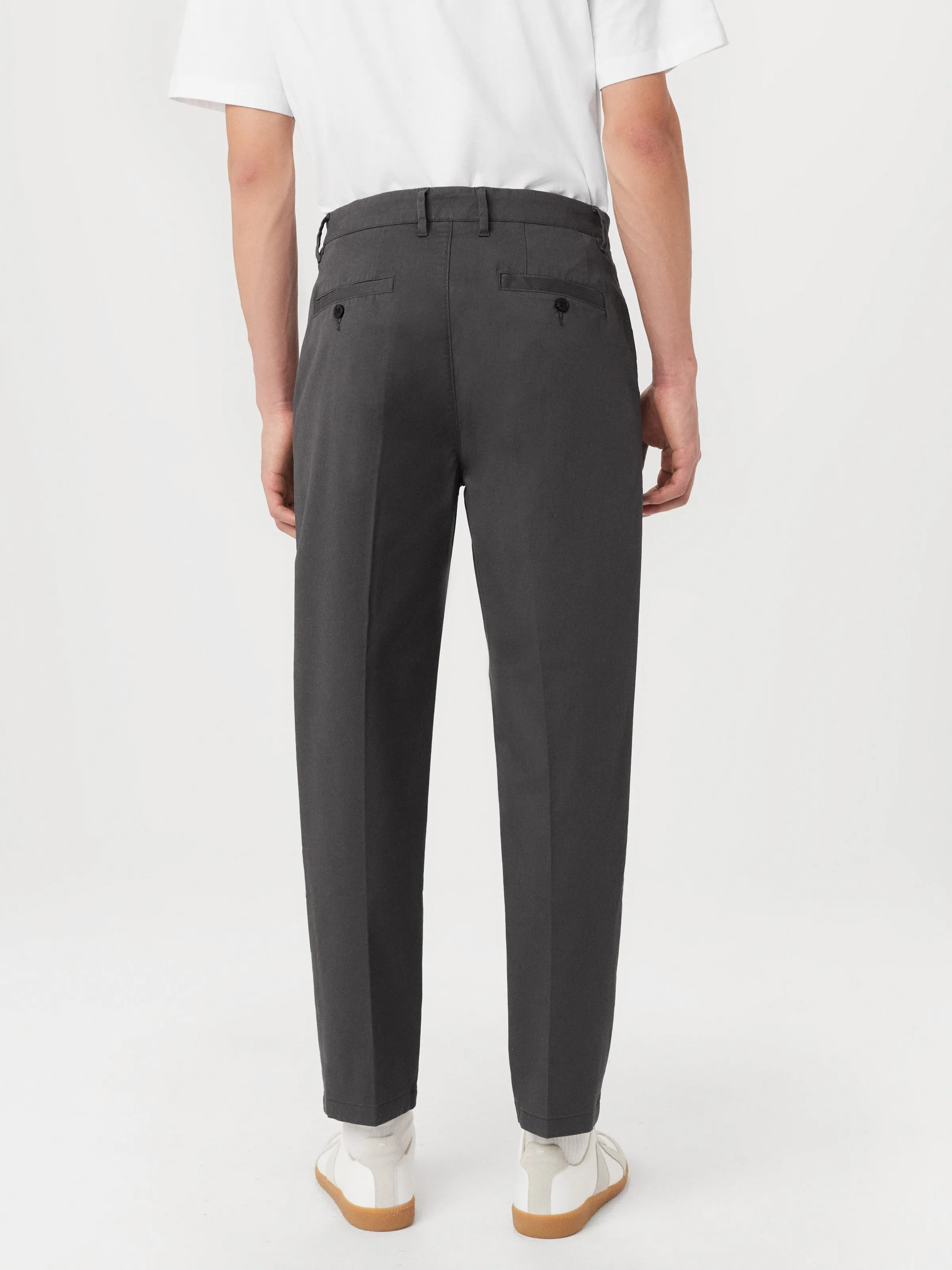 The Jamie Pleated Chino Pant in Iron Grey sold by Frank & Oak product image thumbnail 3