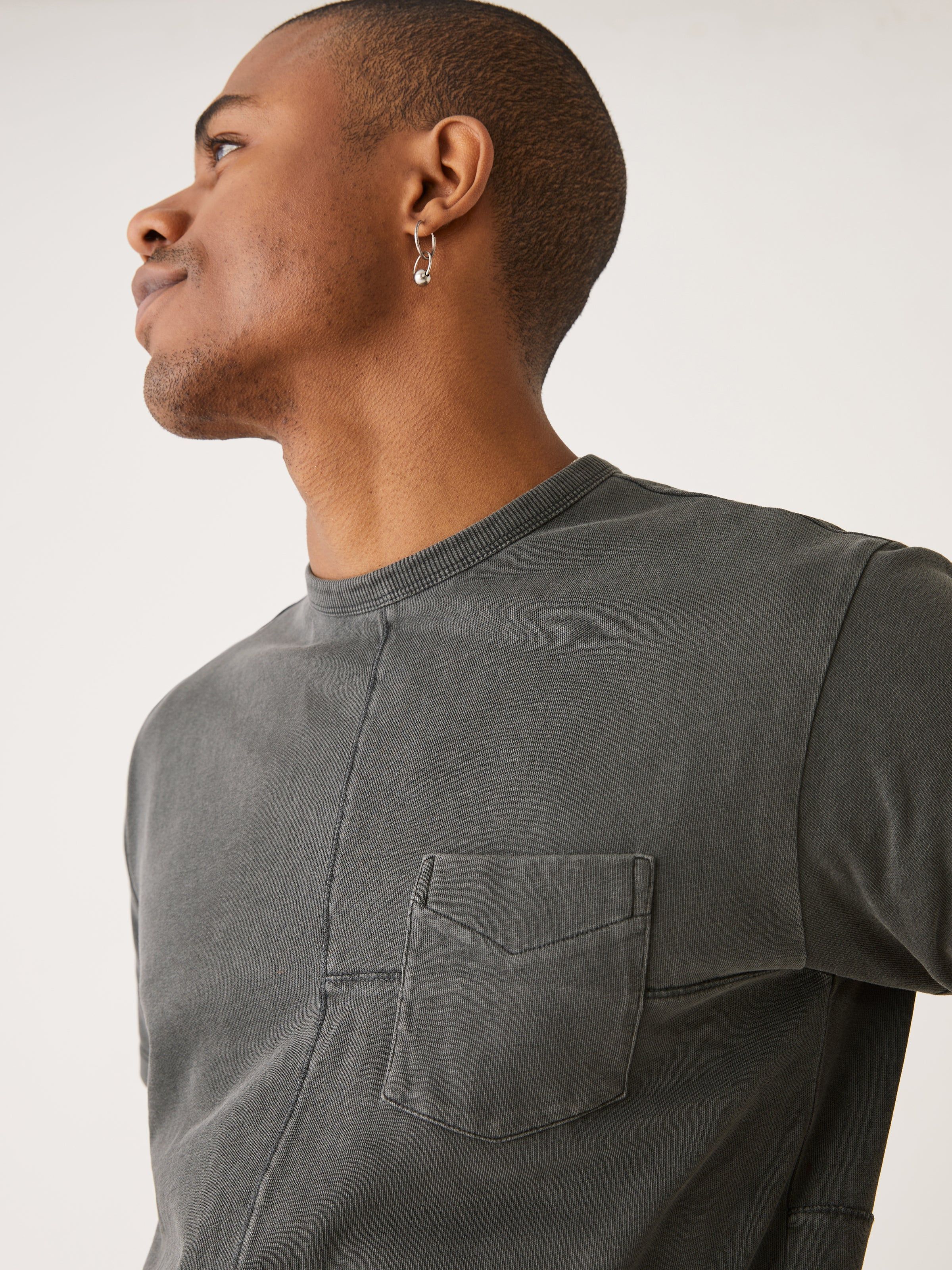 The Washed Relaxed T-Shirt in Dark Grey sold by Frank & Oak product image thumbnail 2