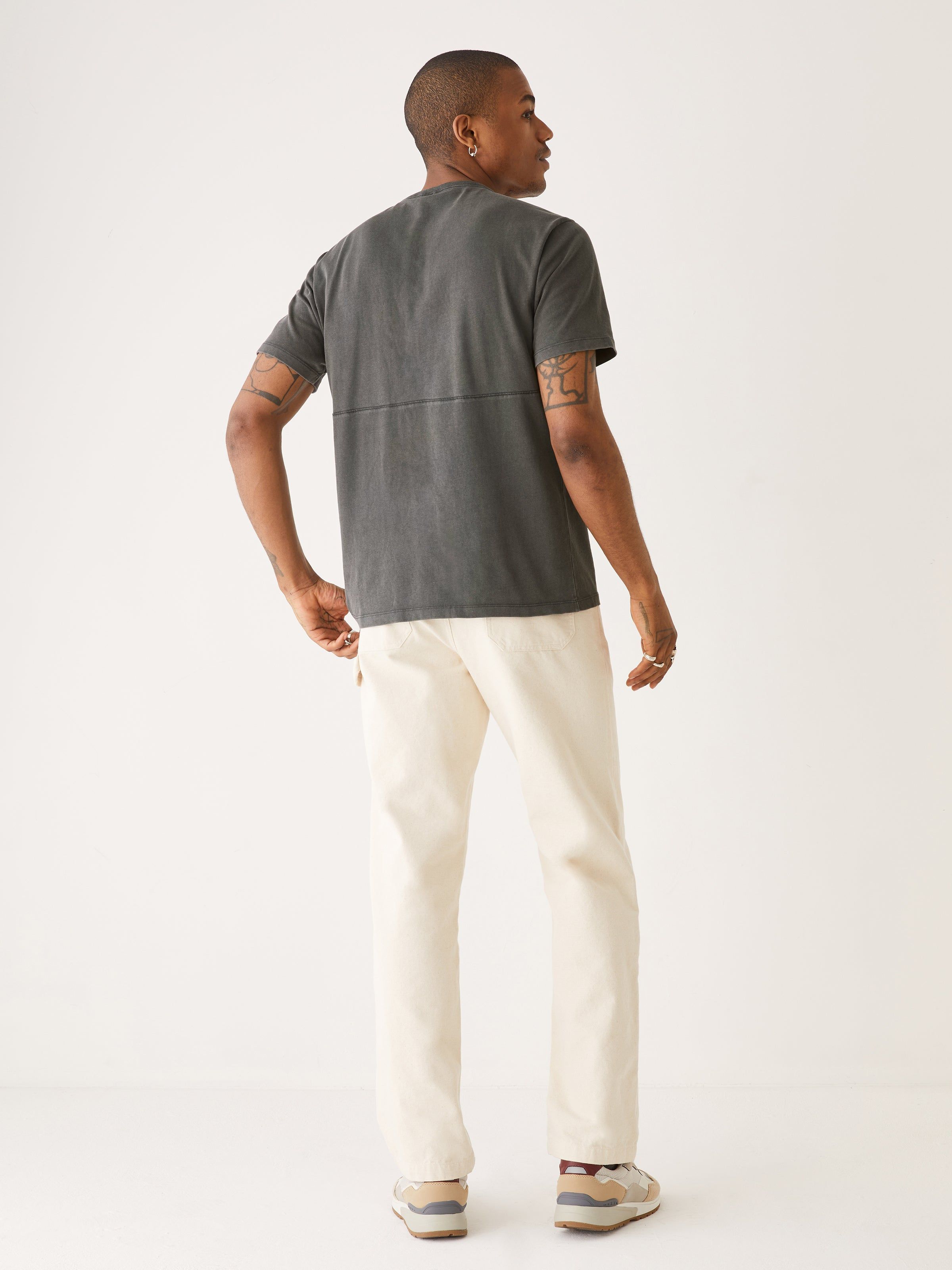 The Washed Relaxed T-Shirt in Dark Grey sold by Frank & Oak product image thumbnail 4