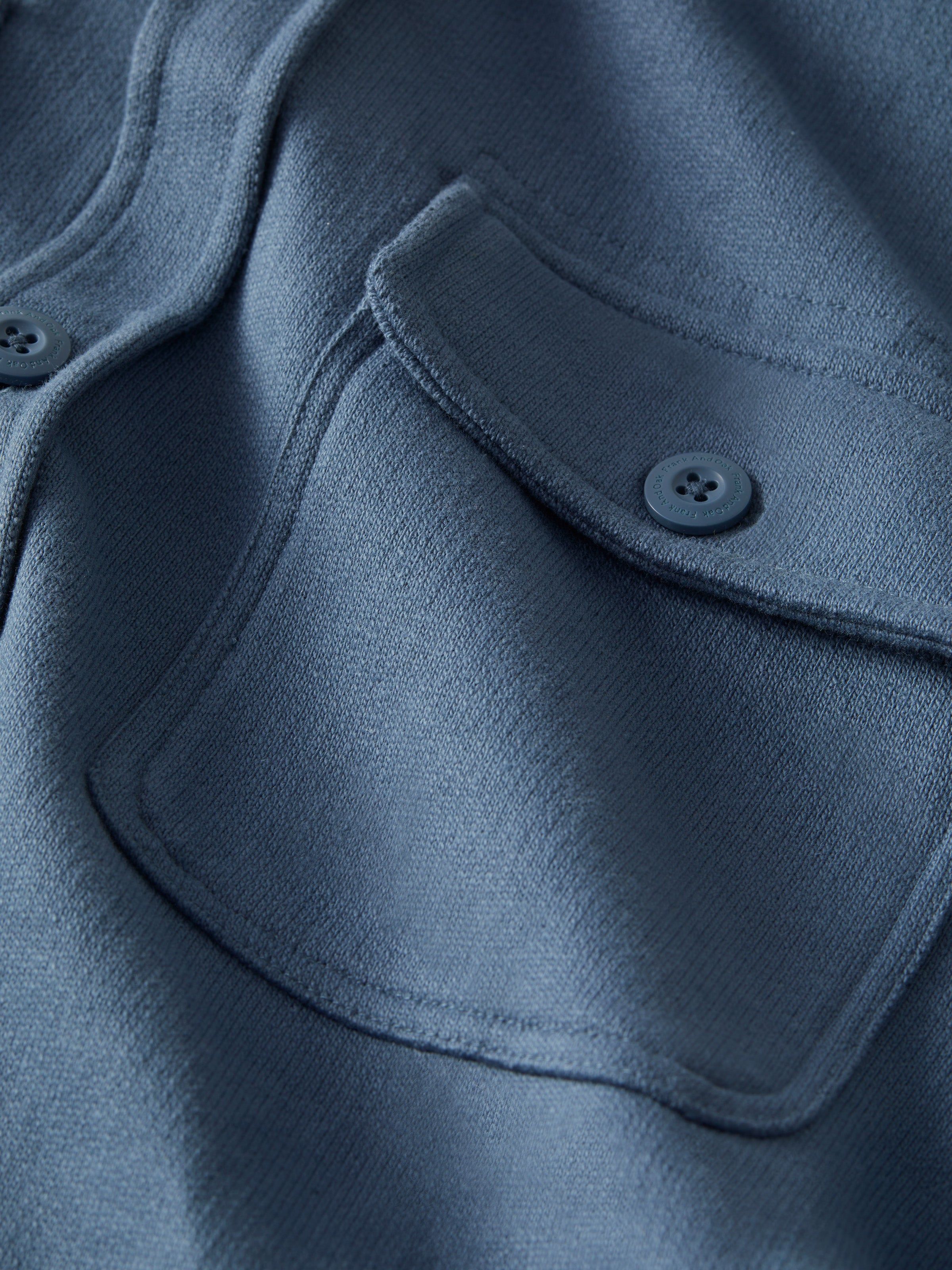 The French Terry Overshirt in Stormy Blue sold by Frank & Oak product image thumbnail 6