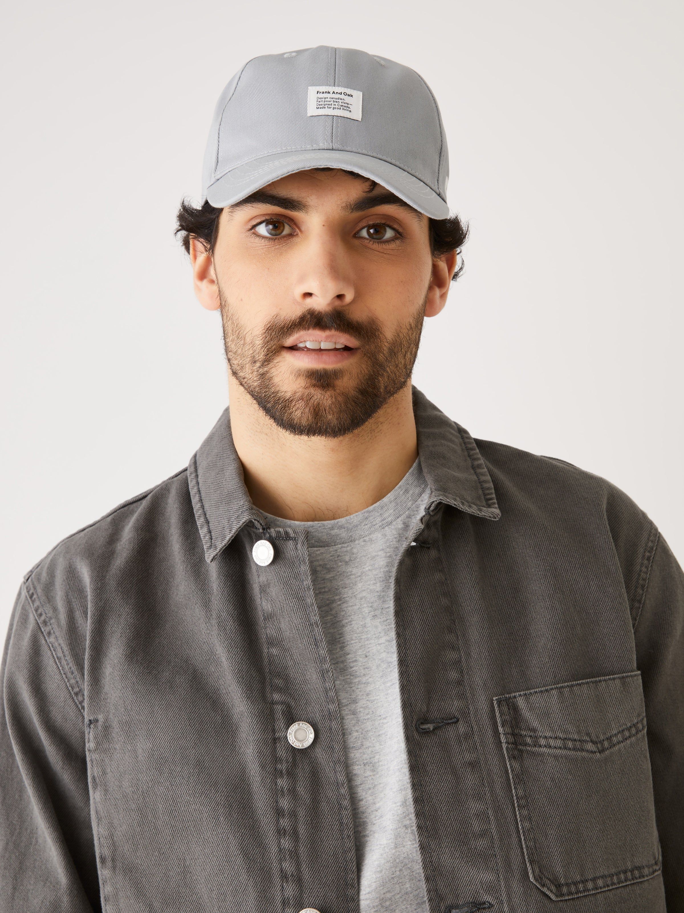 The Dad Cap in Grey sold by Frank & Oak