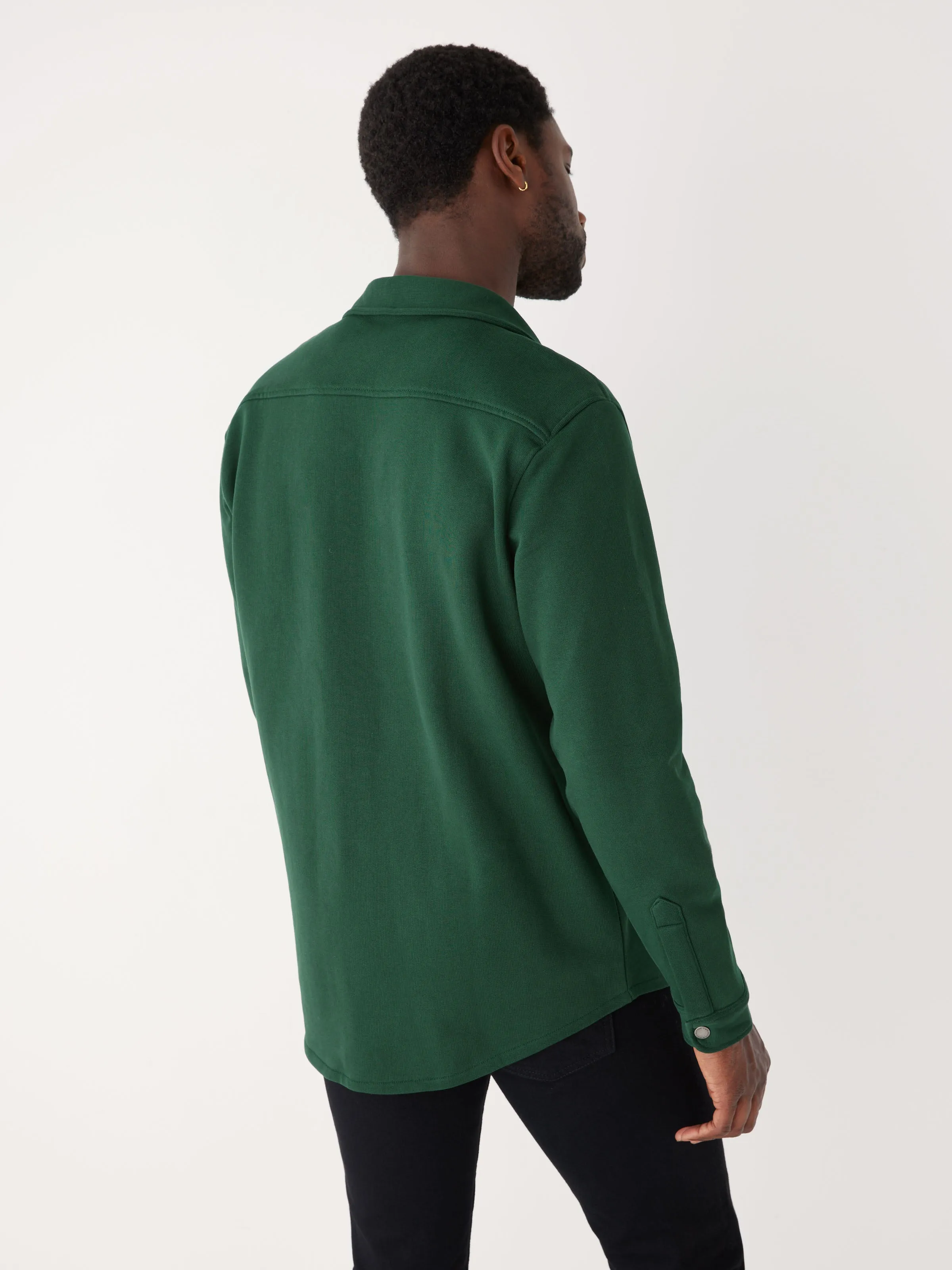 The Jordan French Terry Overshirt in Pine Grove sold by Frank & Oak product image thumbnail 3