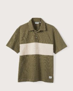 The Rugby Polo in Khaki sold by Frank & Oak