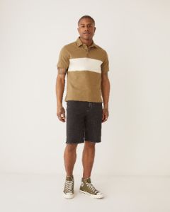 The Rugby Polo in Khaki sold by Frank & Oak