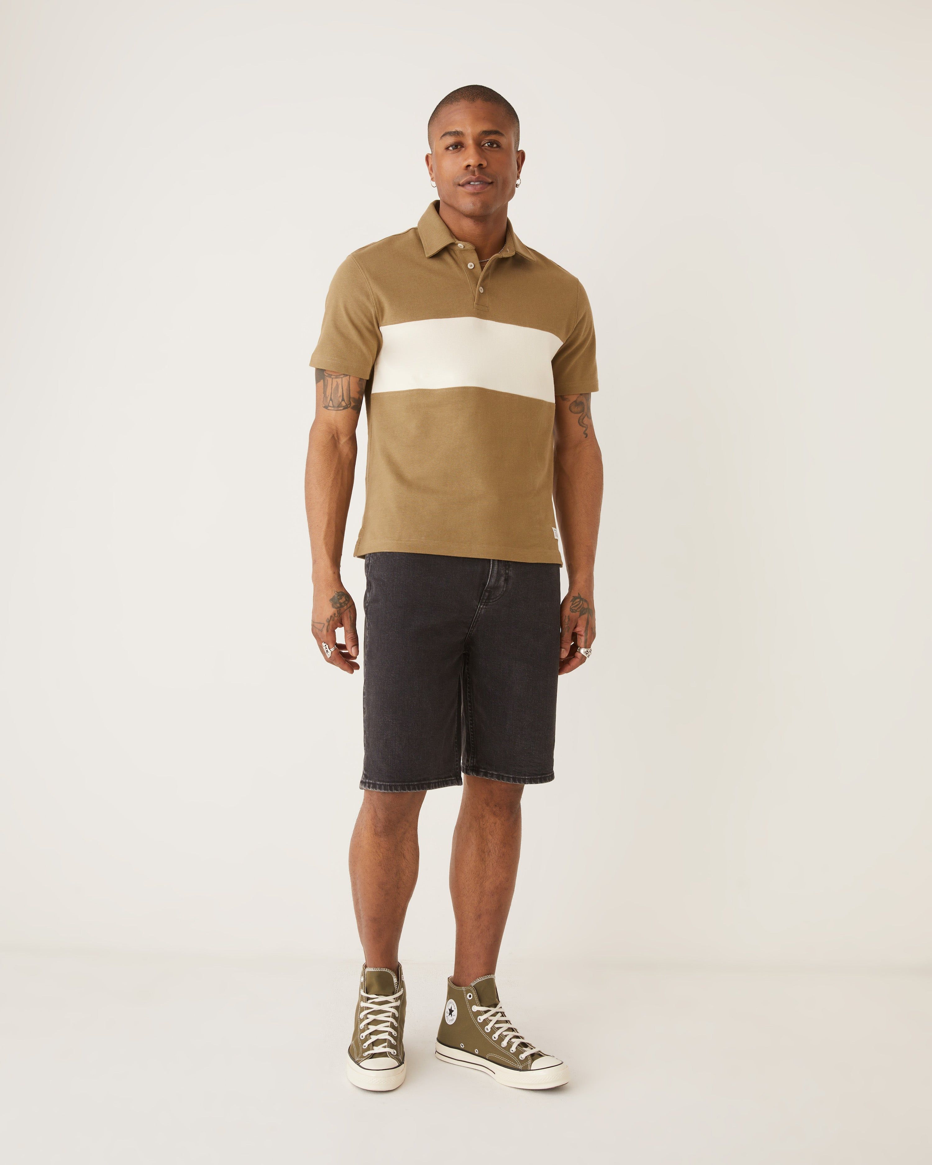 The Rugby Polo in Khaki sold by Frank & Oak product image thumbnail 2