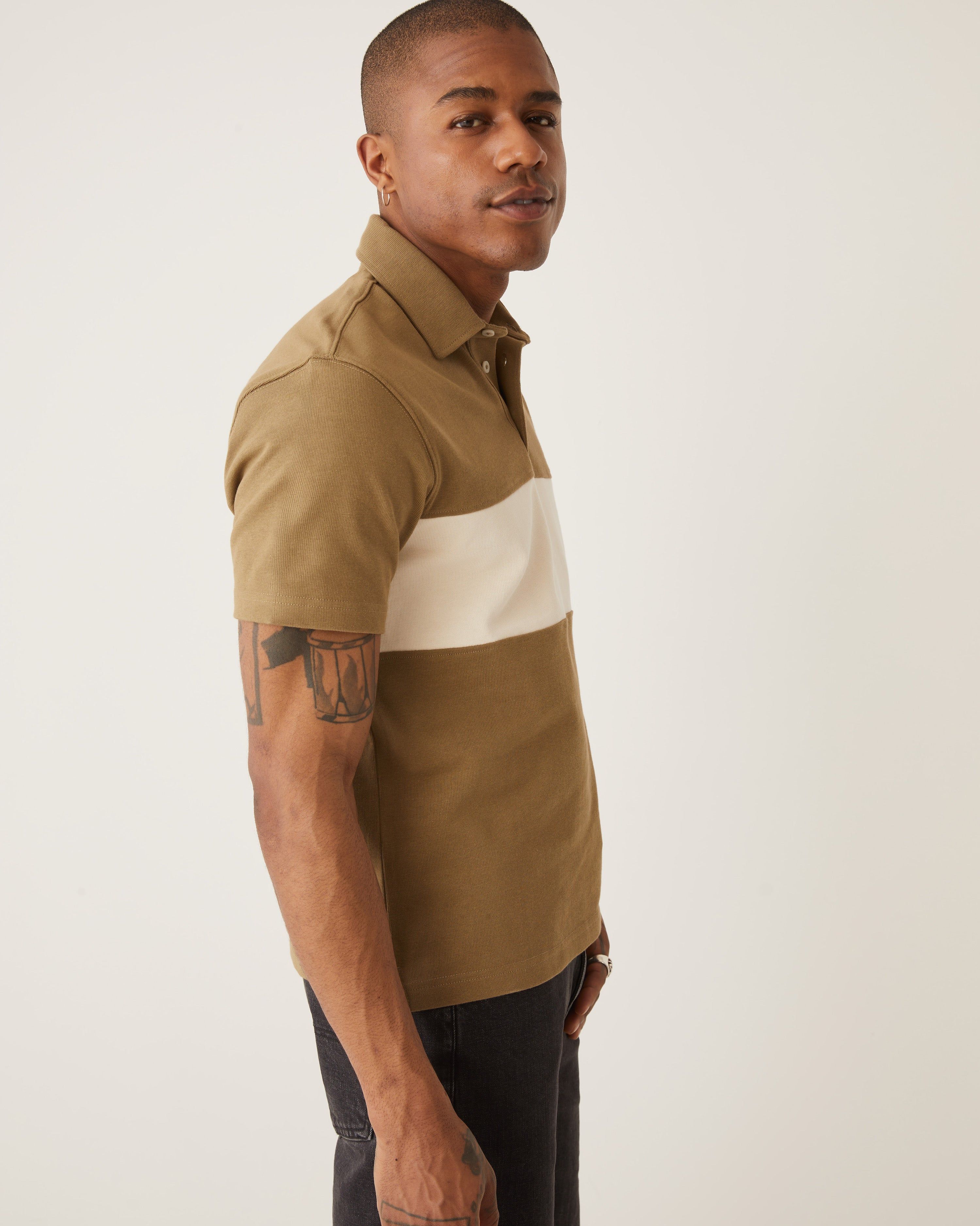 The Rugby Polo in Khaki sold by Frank & Oak product image thumbnail 4