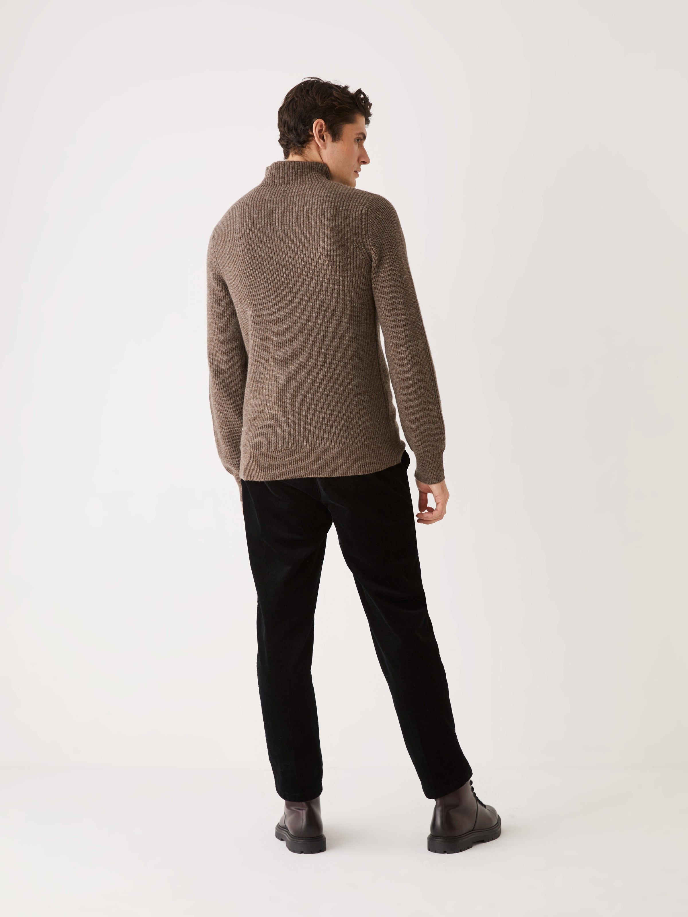The Mockneck Yak Sweater in Dark Taupe sold by Frank & Oak product image thumbnail 4