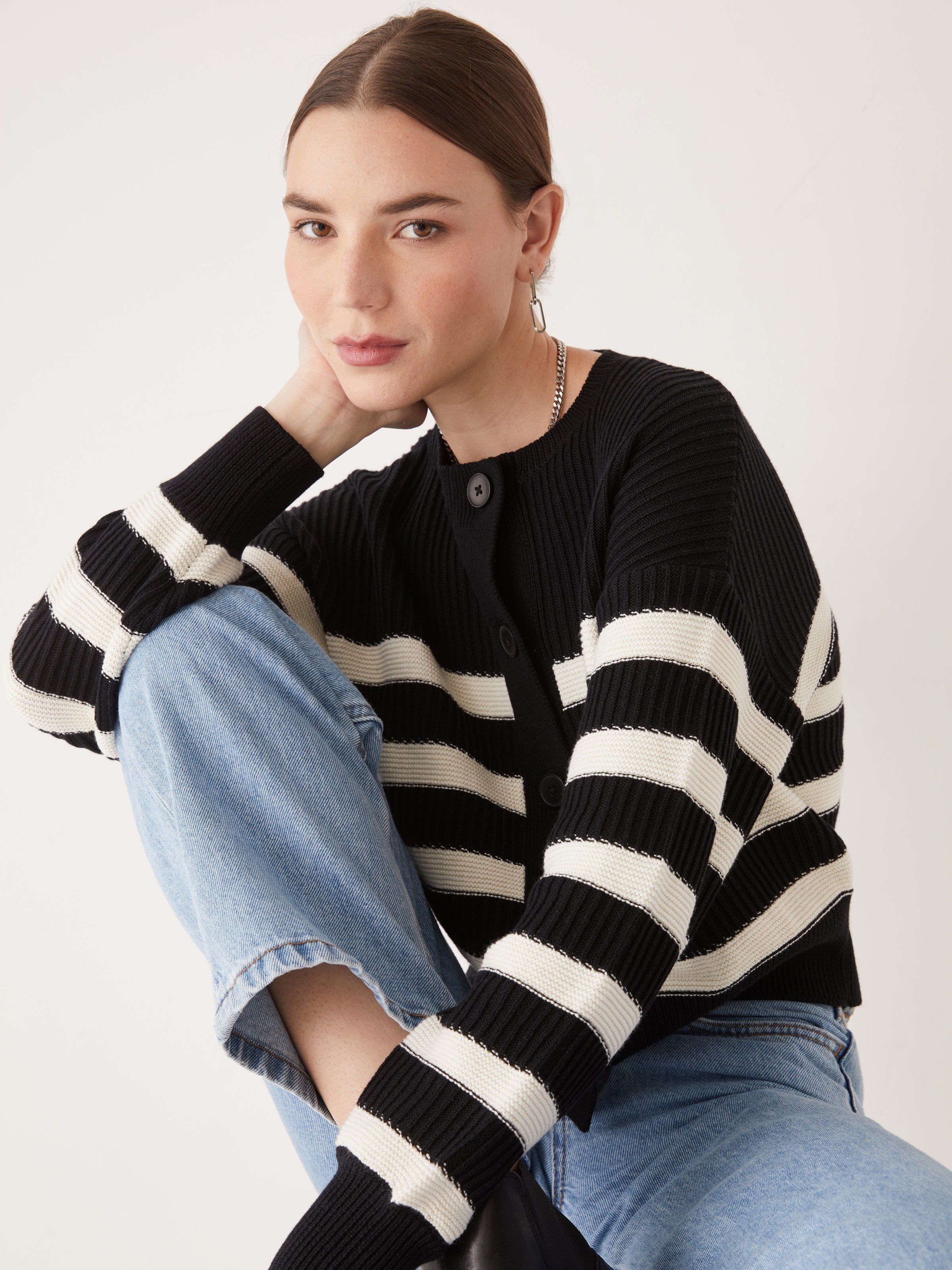 The Cottonized Hemp Striped Blazer in Honey sold by Frank & Oak product image thumbnail 2