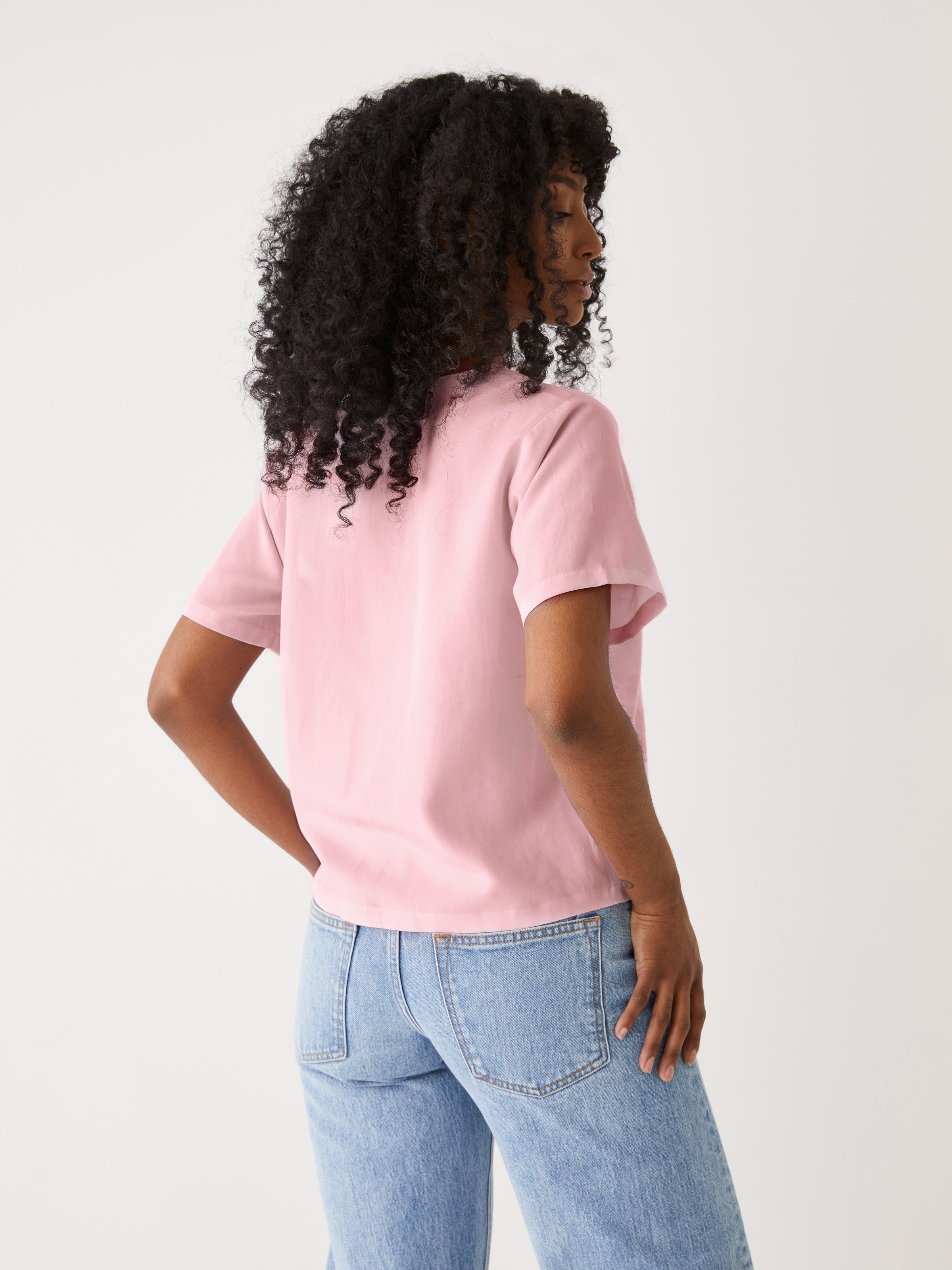 The Tie-Up Blouse in Pink sold by Frank & Oak product image thumbnail 4