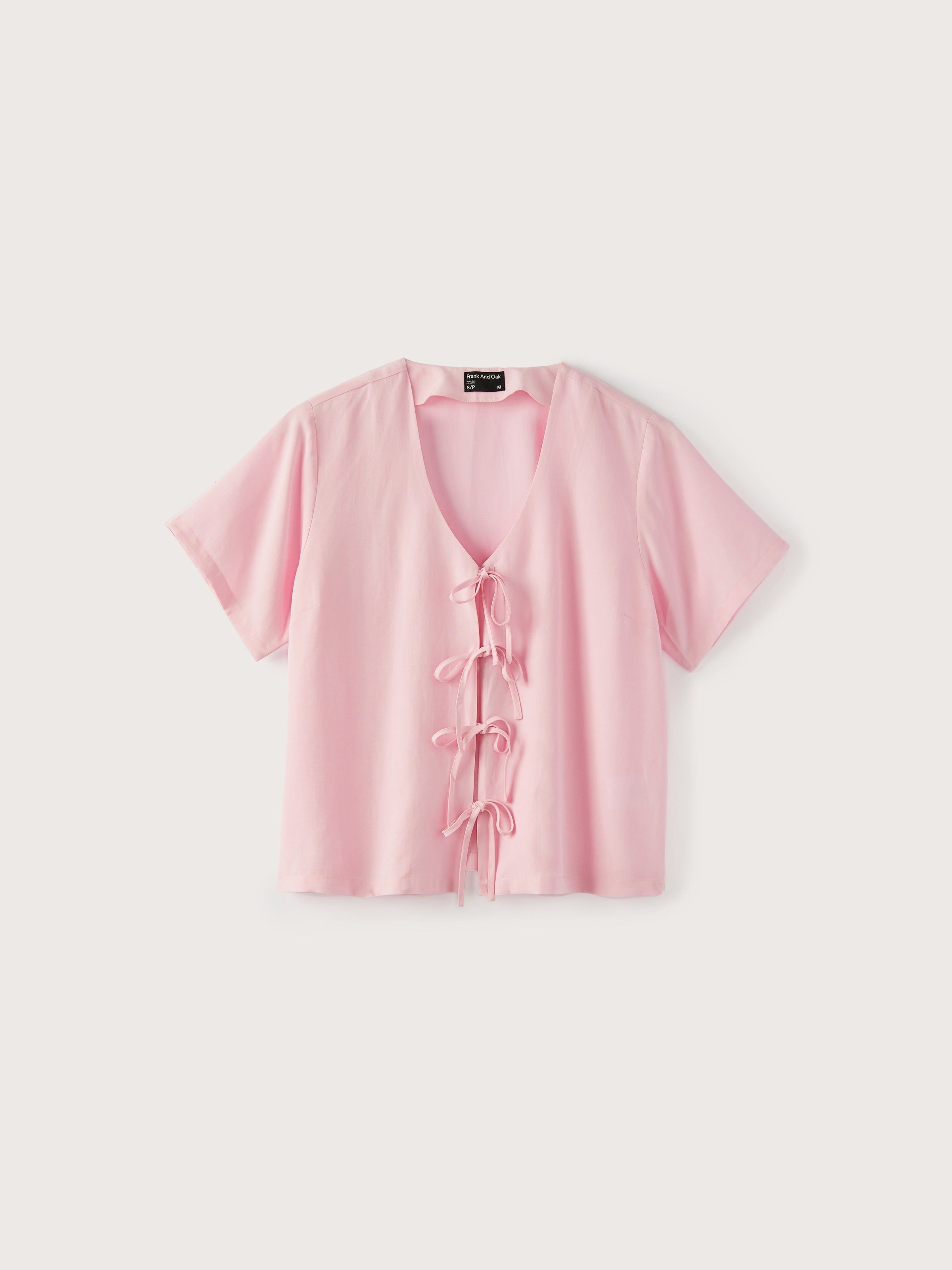 The Tie-Up Blouse in Pink sold by Frank & Oak product image thumbnail 5