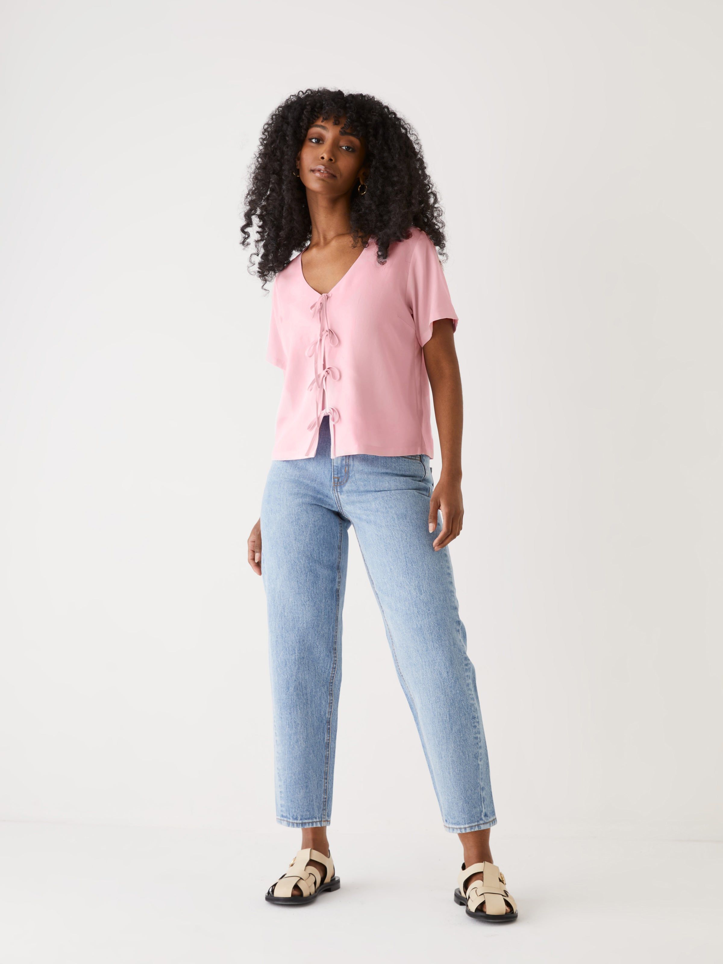 The Tie-Up Blouse in Pink sold by Frank & Oak product image thumbnail 3