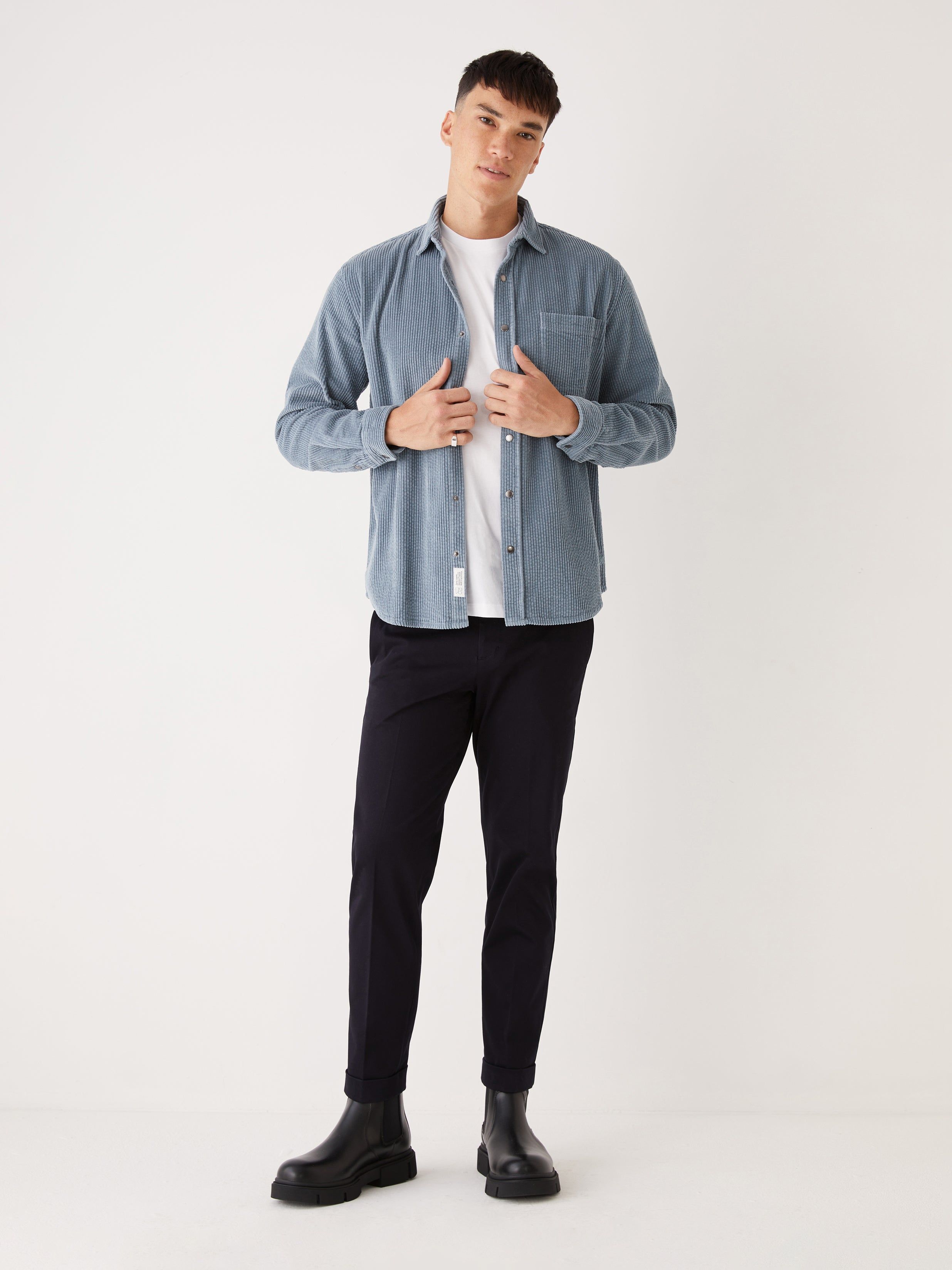 The Corduroy Shirt in Light Blue sold by Frank & Oak