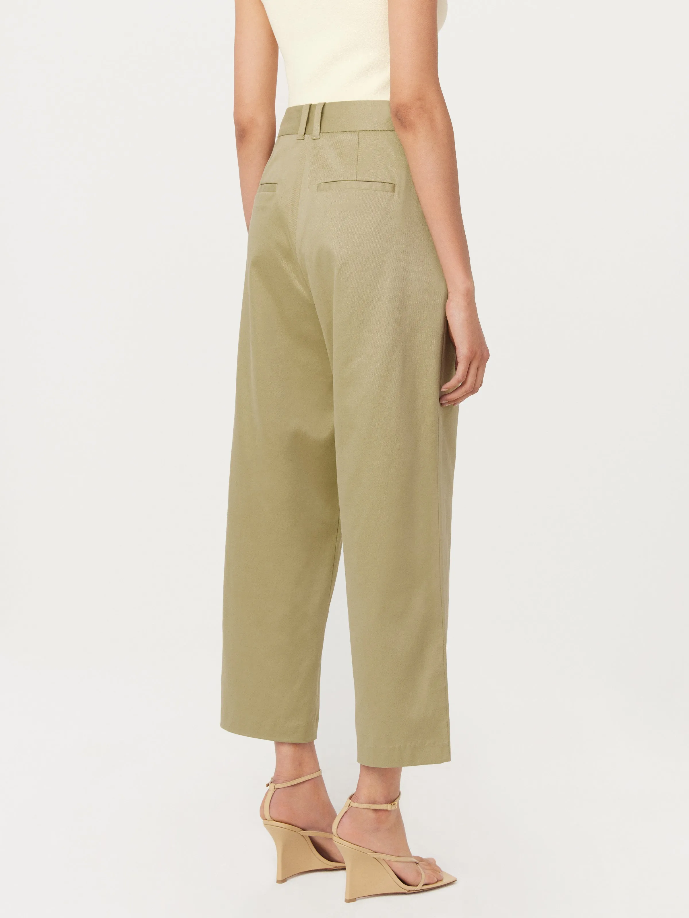 The Mia Wide Balloon Pant in Green Beige sold by Frank & Oak product image thumbnail 4