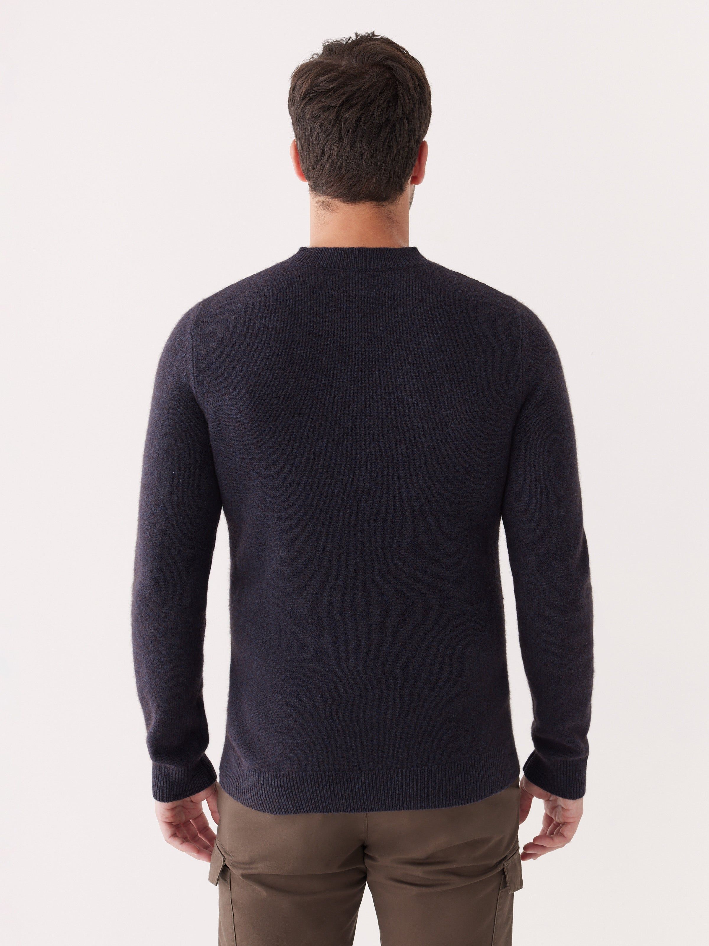 The Yak Wool V-Neck Sweater in Navy sold by Frank & Oak product image thumbnail 4