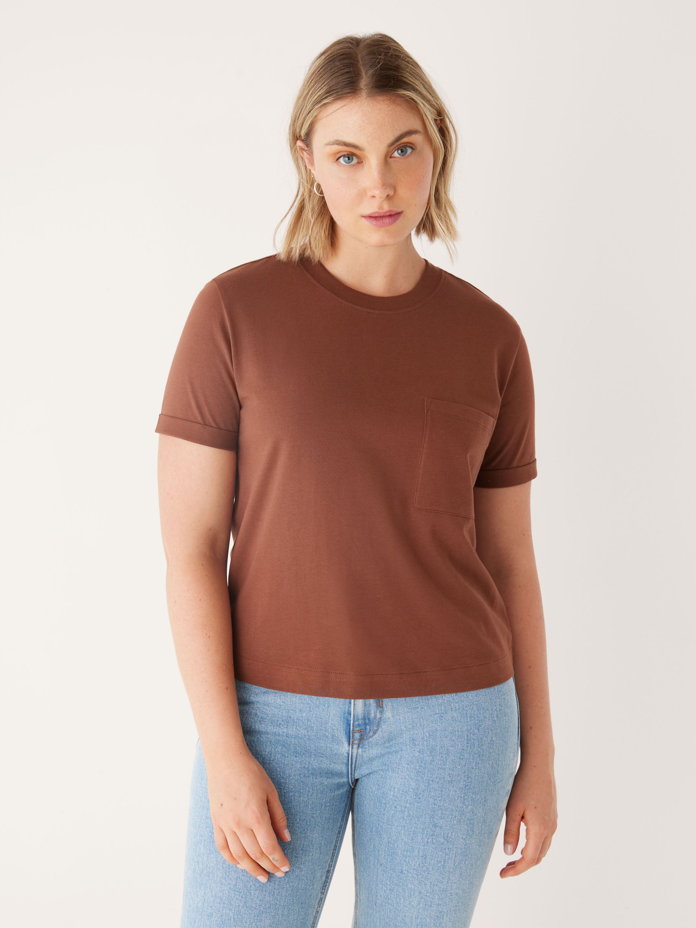 The Smooth Tee in Cappuccino sold by Frank & Oak
