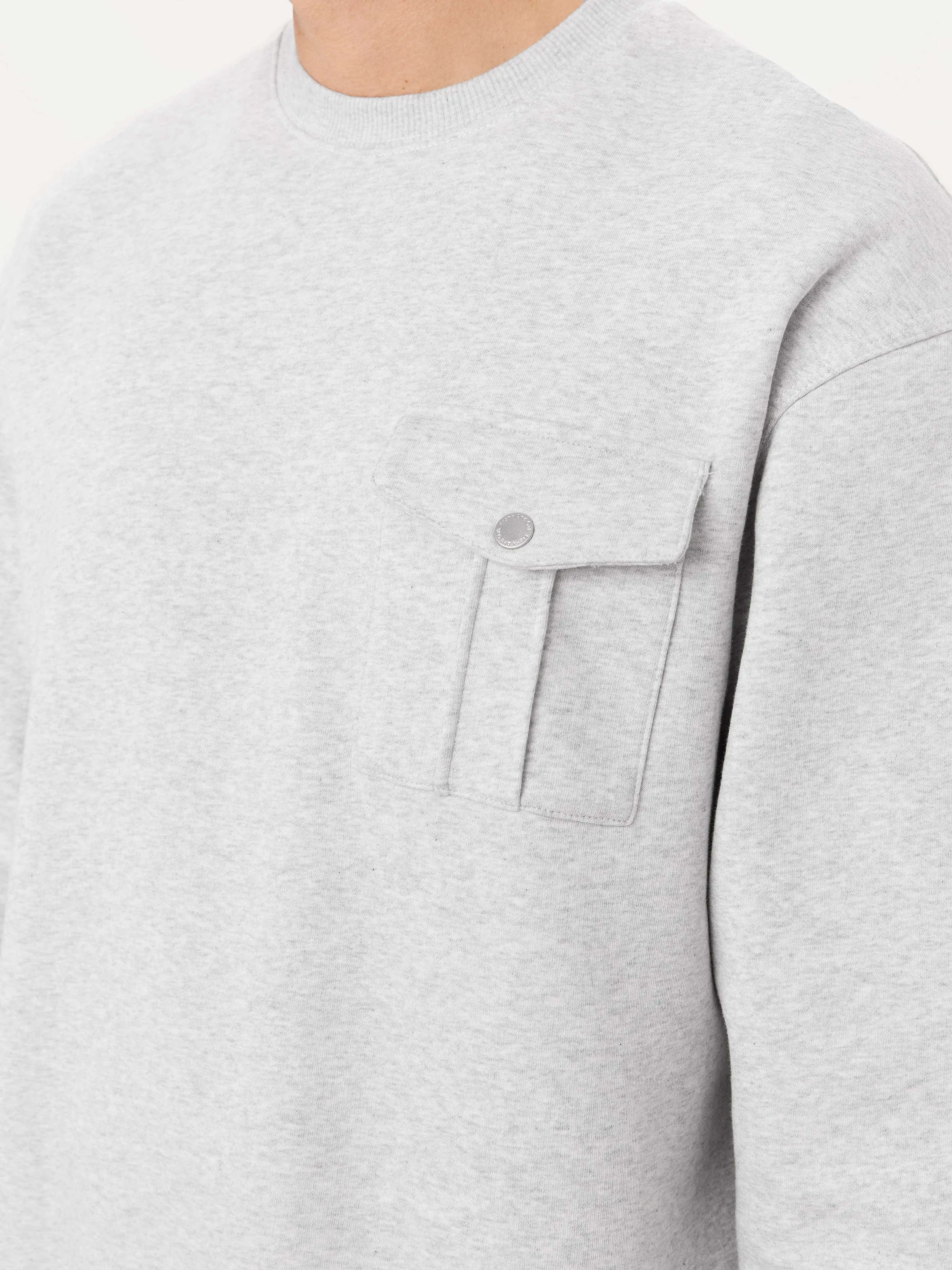 The Utility Fleece Sweatshirt in Light Grey sold by Frank & Oak product image thumbnail 4