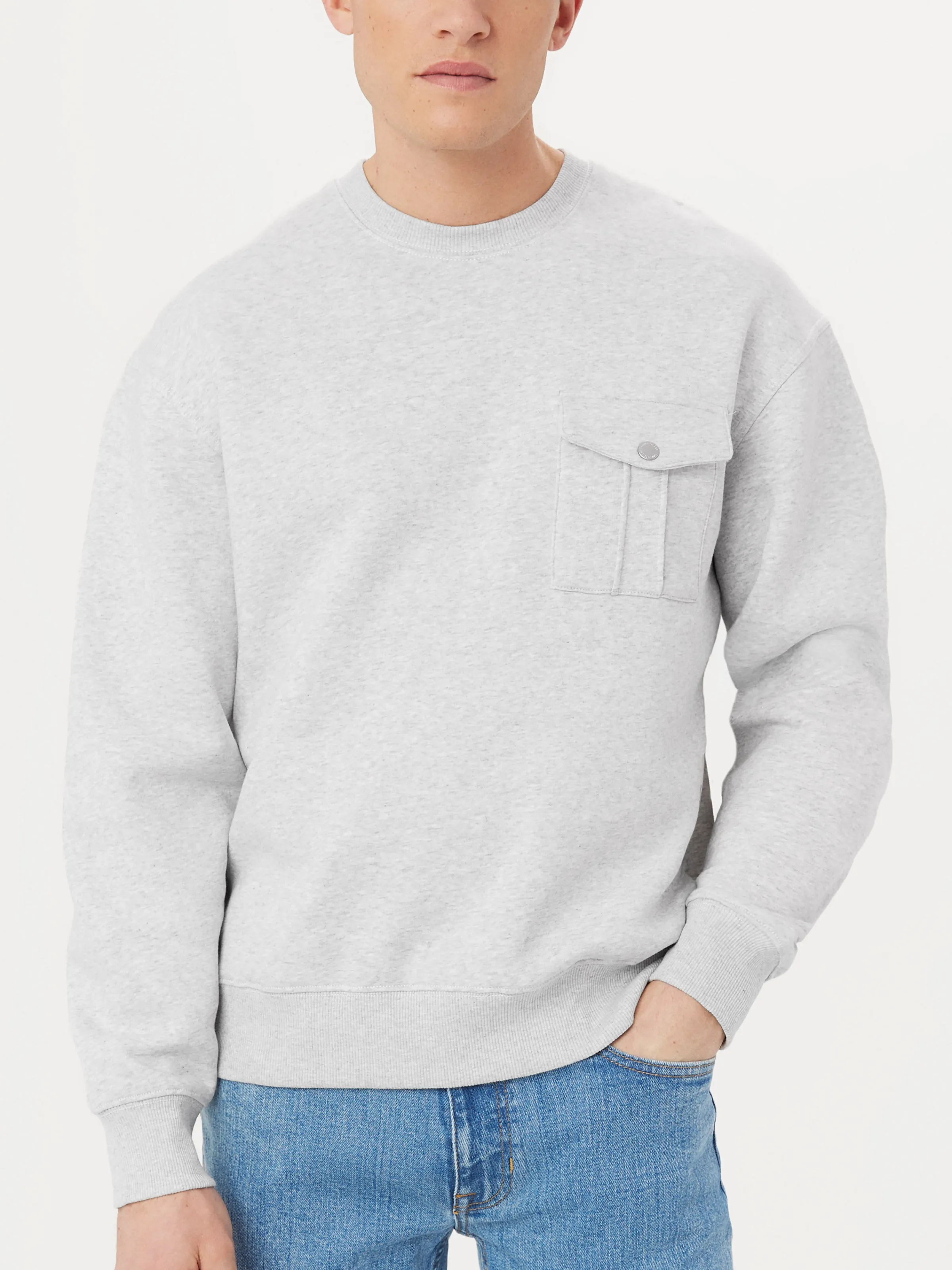 The Utility Fleece Sweatshirt in Light Grey sold by Frank & Oak product image thumbnail 2