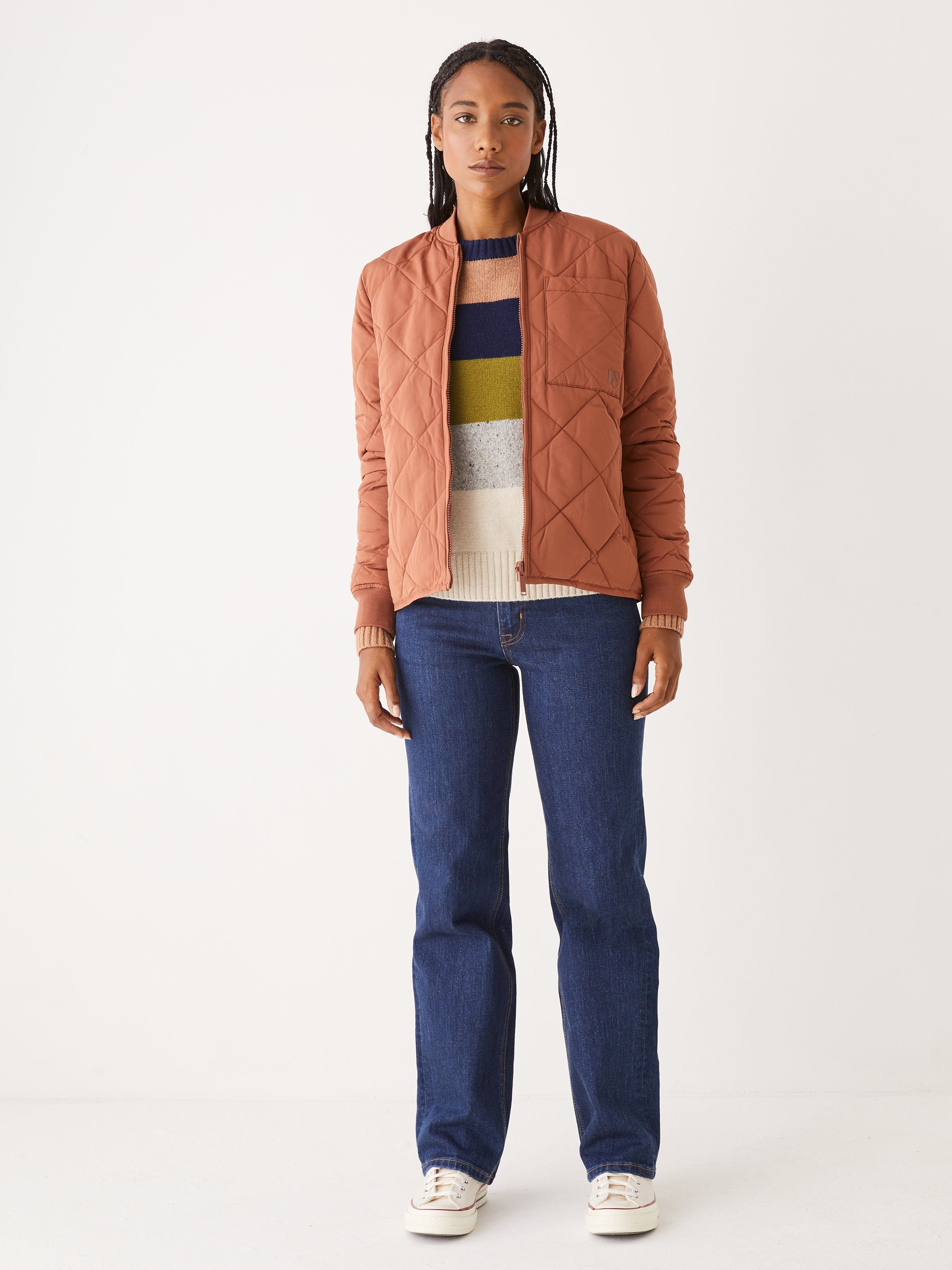 The Skyline Reversible Bomber in Rustic Brown sold by Frank & Oak product image thumbnail 4