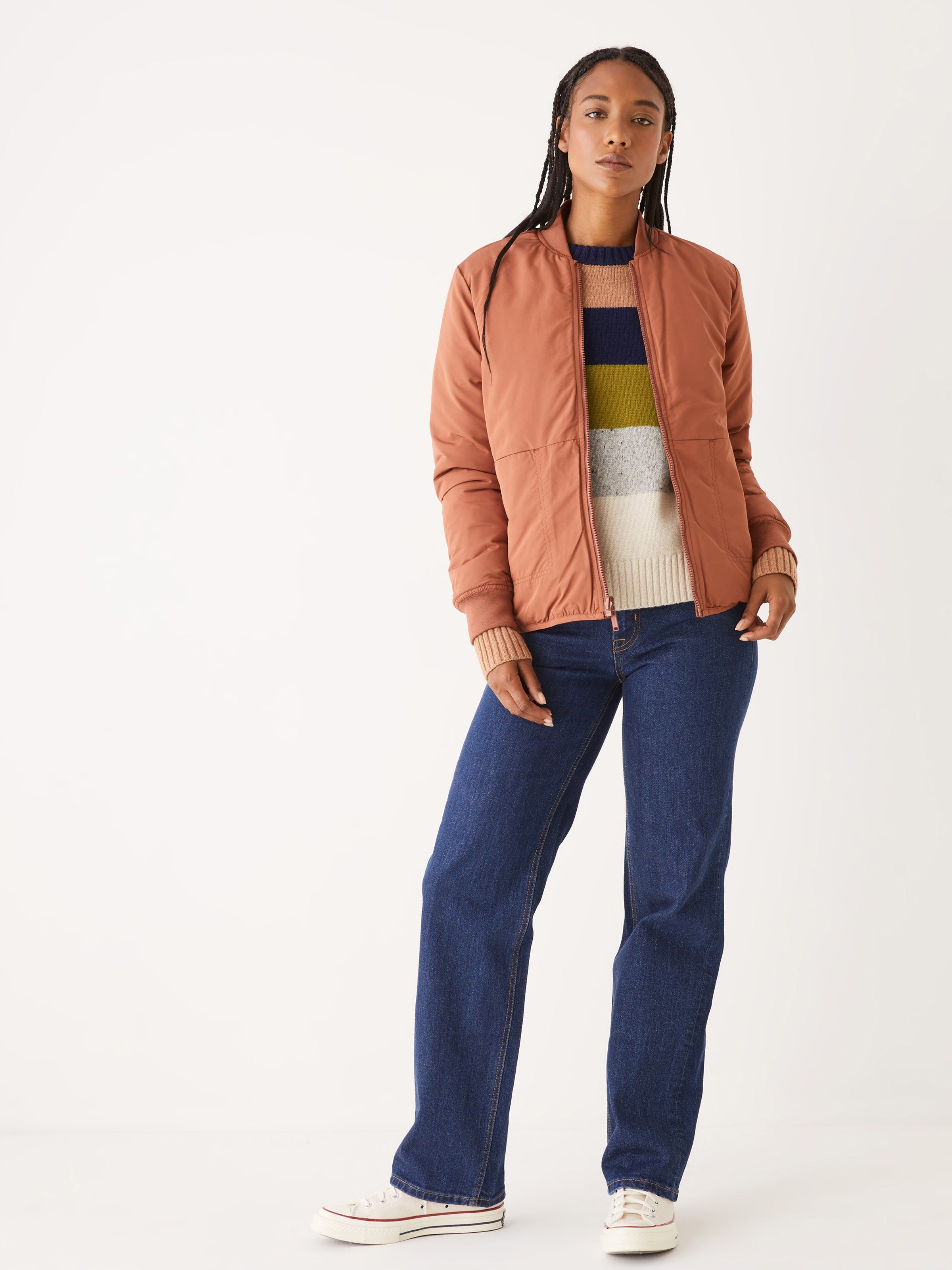 The Skyline Reversible Bomber in Rustic Brown sold by Frank & Oak product image thumbnail 3