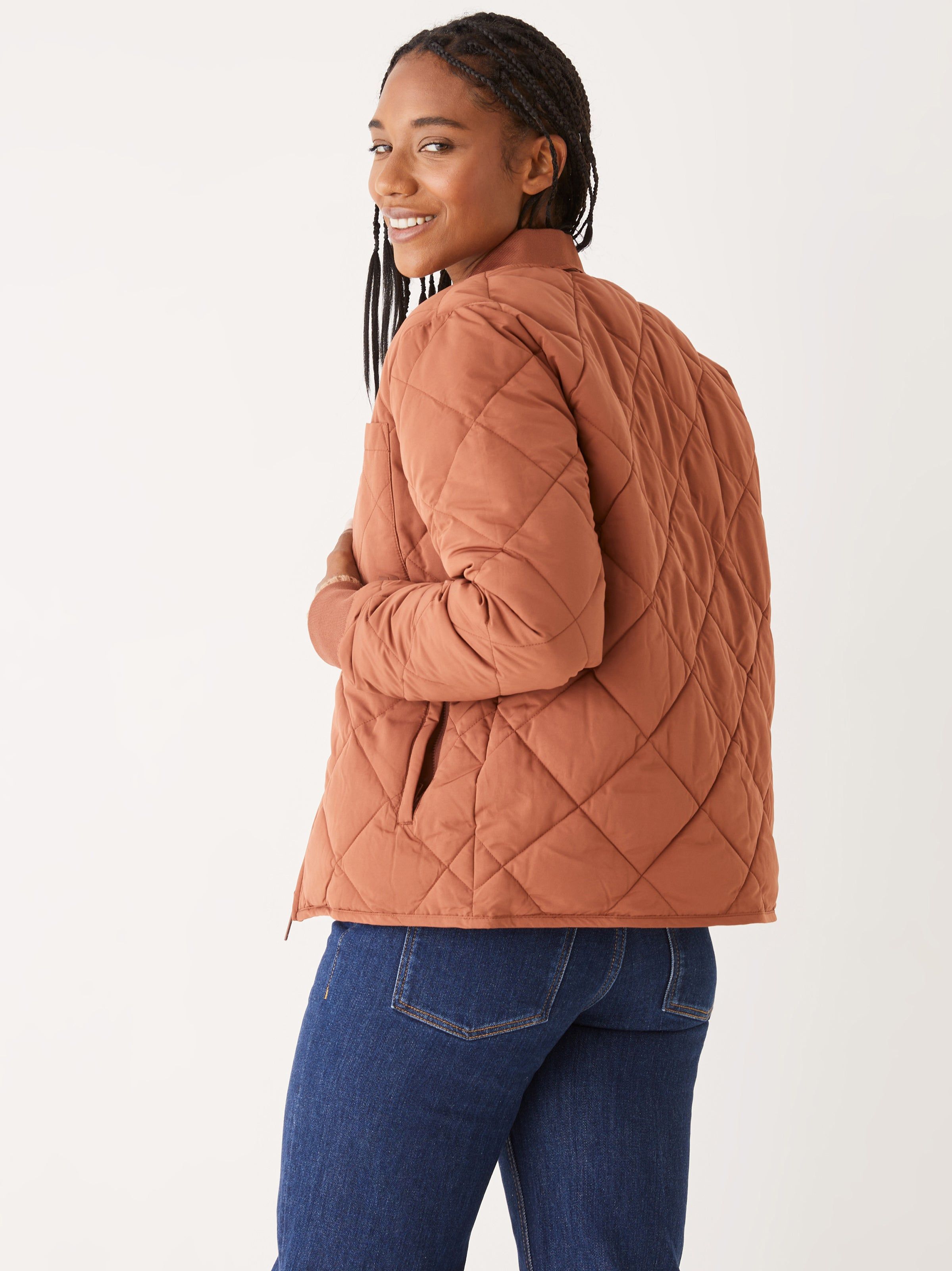 The Skyline Reversible Bomber in Rustic Brown sold by Frank & Oak product image thumbnail 5