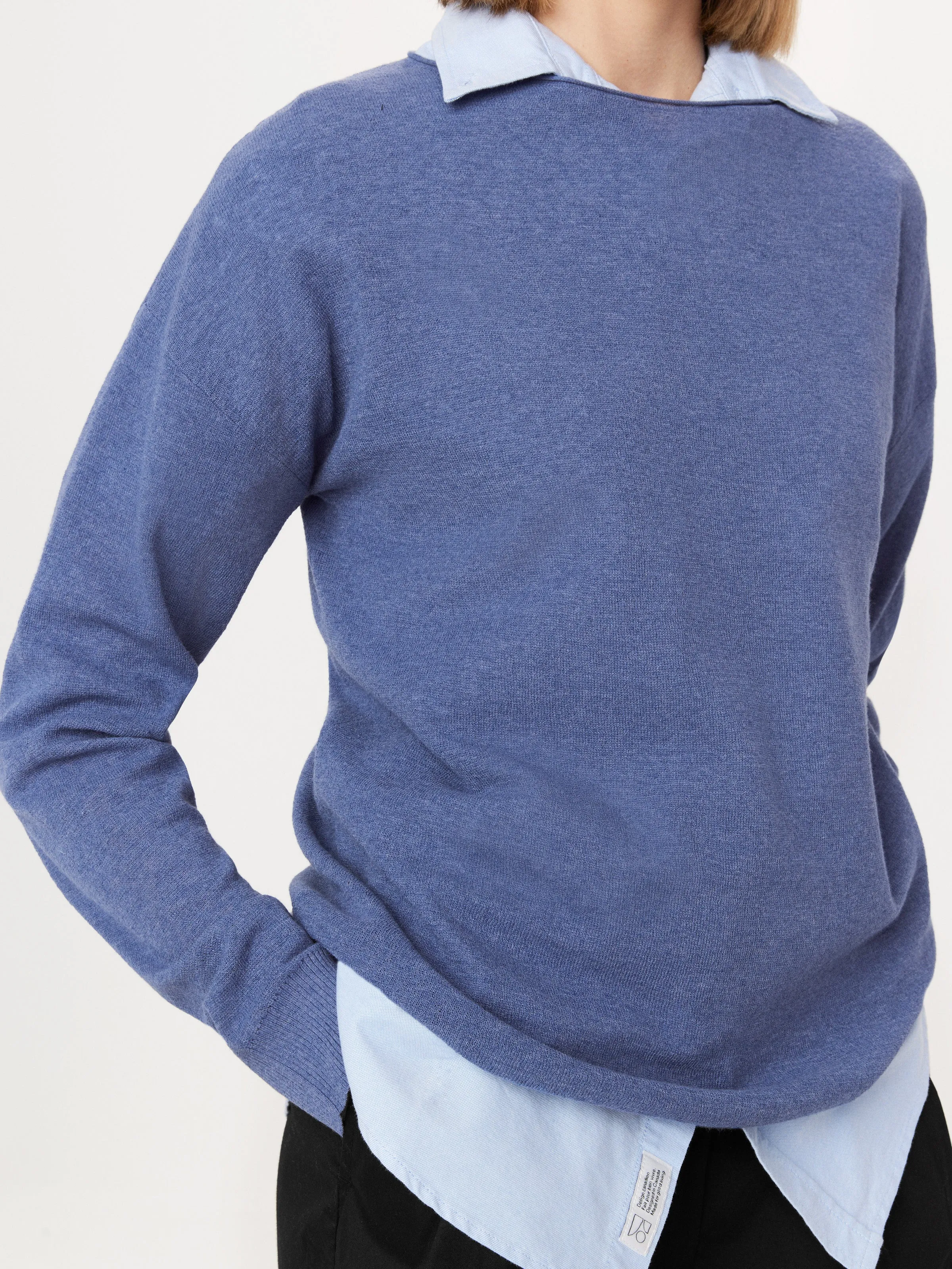 The Lightweight Crewneck Sweater in Cobalt sold by Frank & Oak product image thumbnail 2
