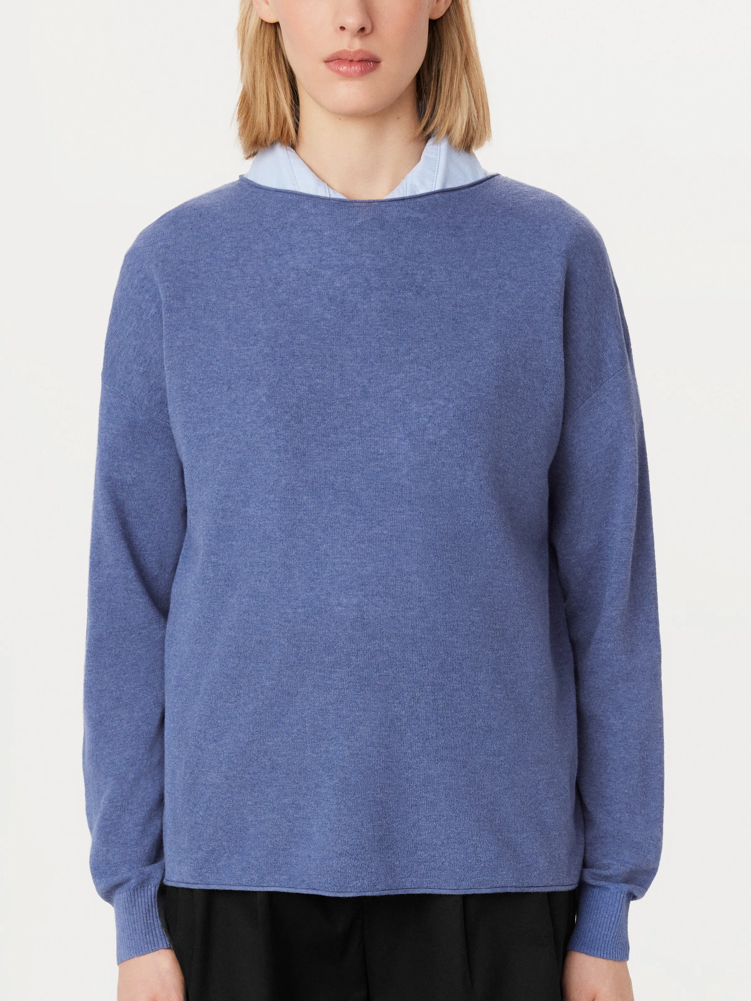 The Lightweight Crewneck Sweater in Cobalt sold by Frank & Oak product image thumbnail 3