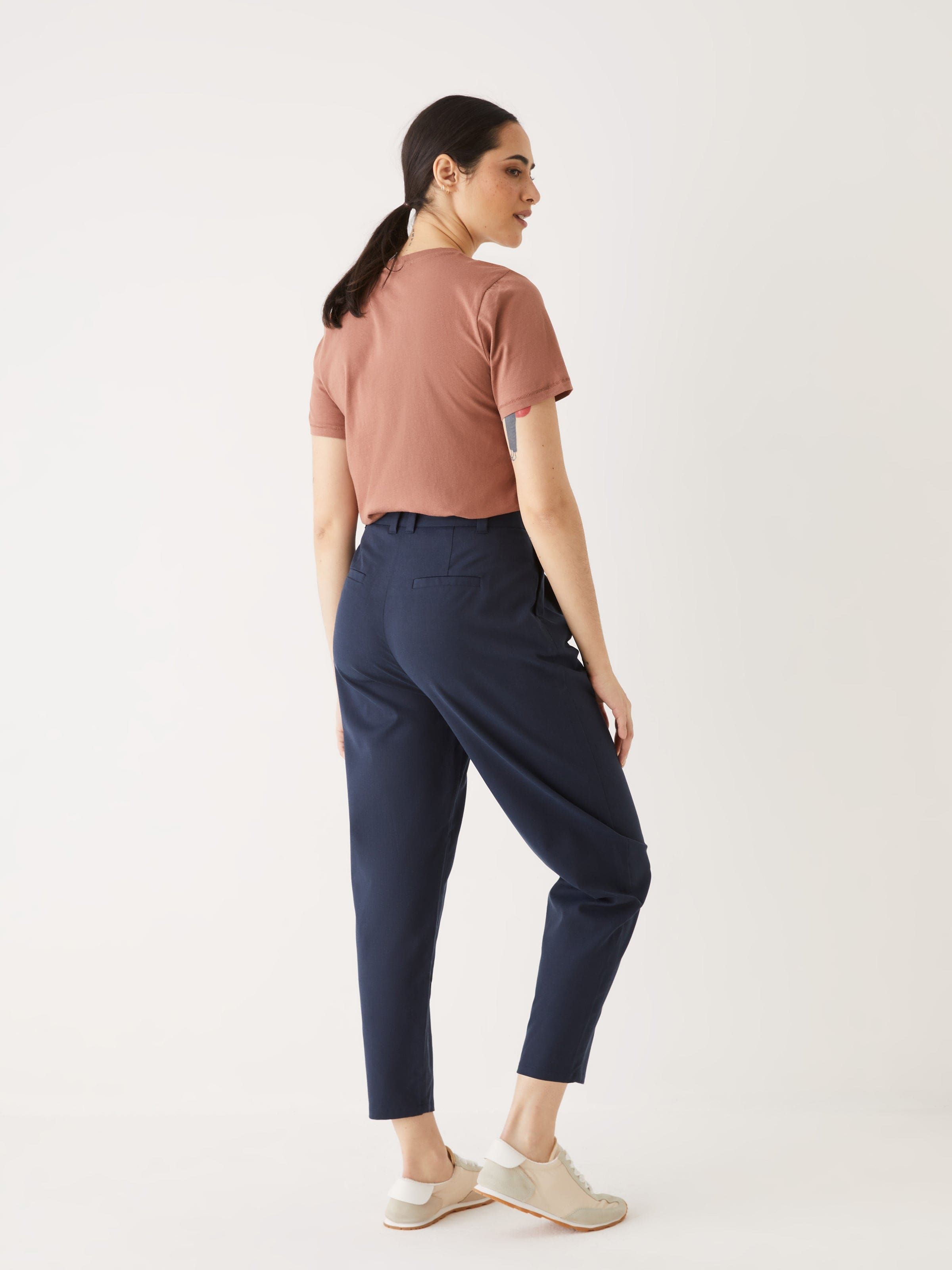 The Amelia Balloon Fit Pant in Navy sold by Frank & Oak product image thumbnail 4