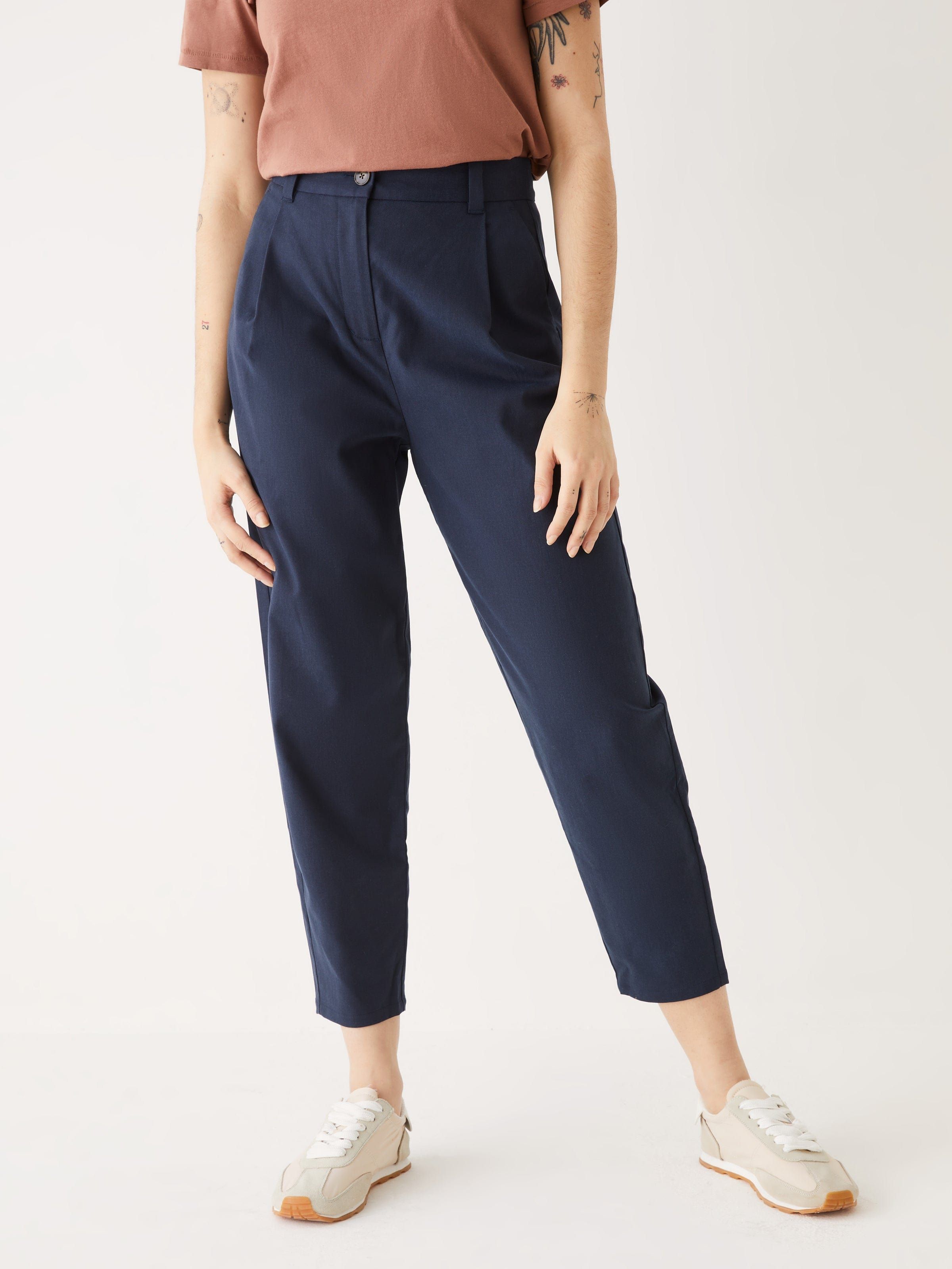 The Amelia Balloon Fit Pant in Navy sold by Frank & Oak product image thumbnail 5