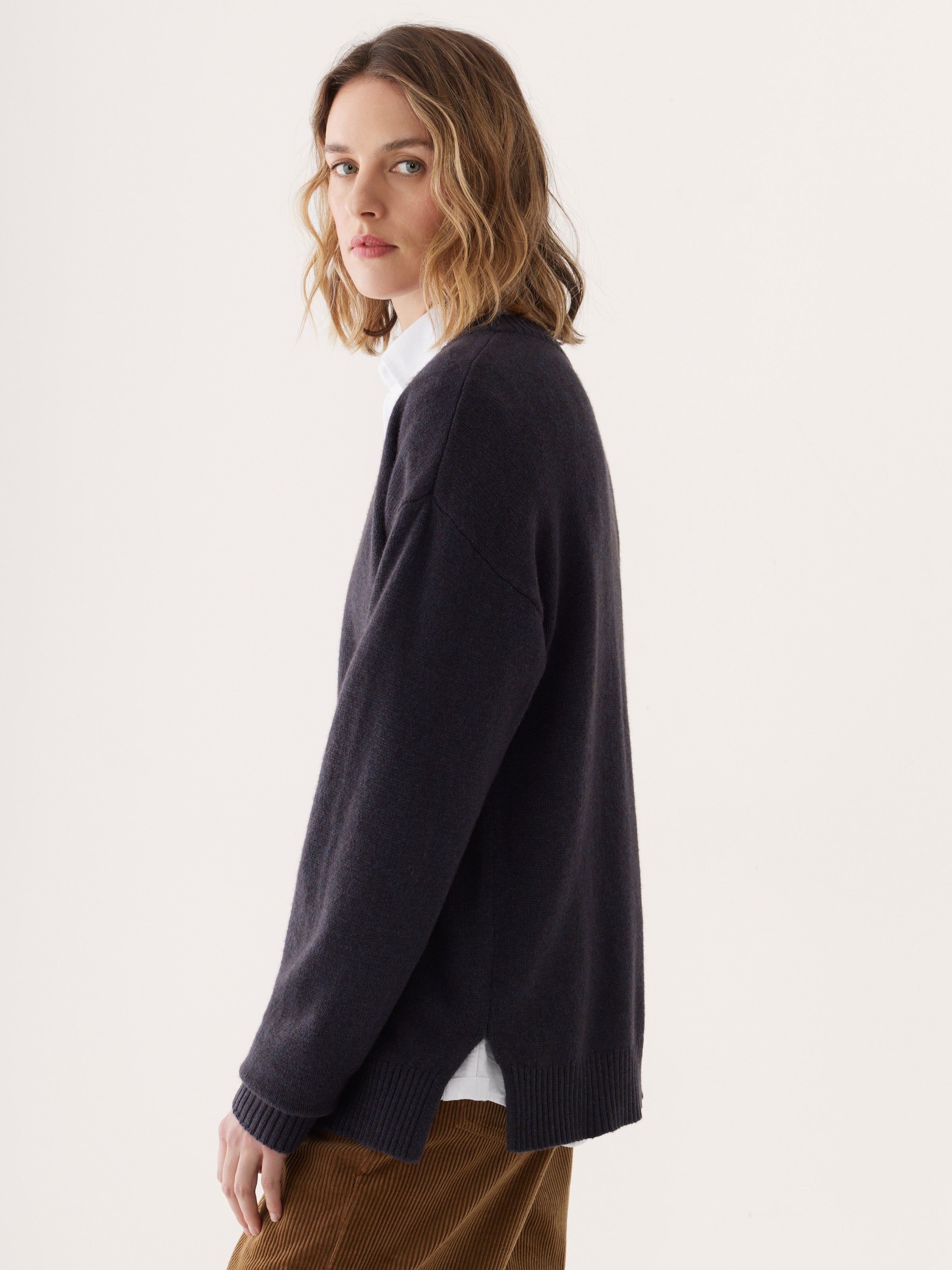 The Yak Wool Tunic Sweater in Navy sold by Frank & Oak product image thumbnail 2