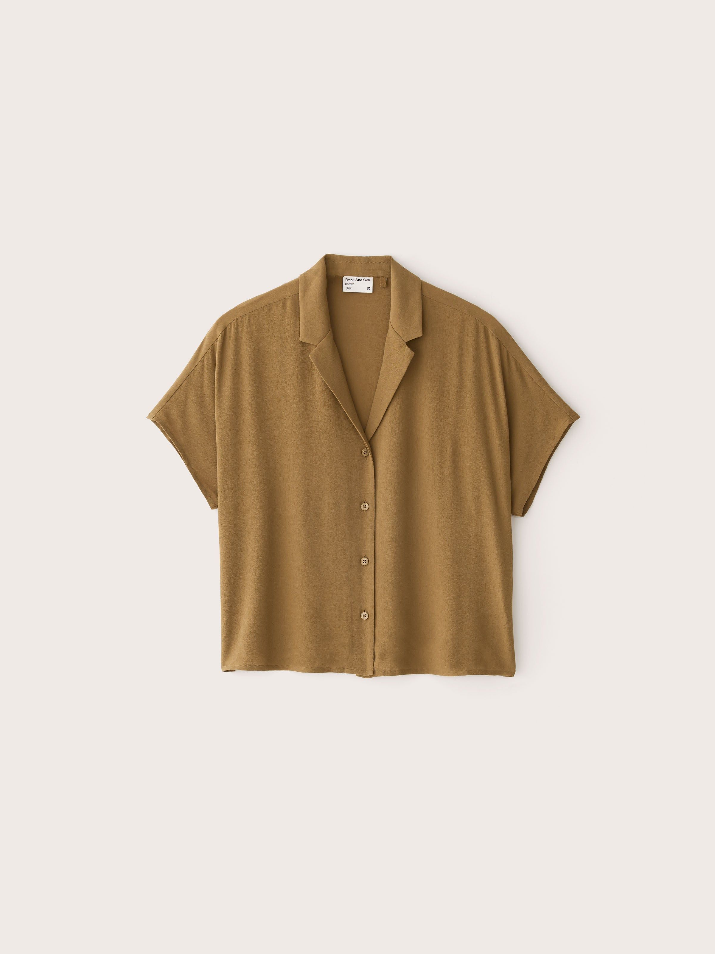 The Camp Collar Blouse in Amber Brown sold by Frank & Oak product image thumbnail 5