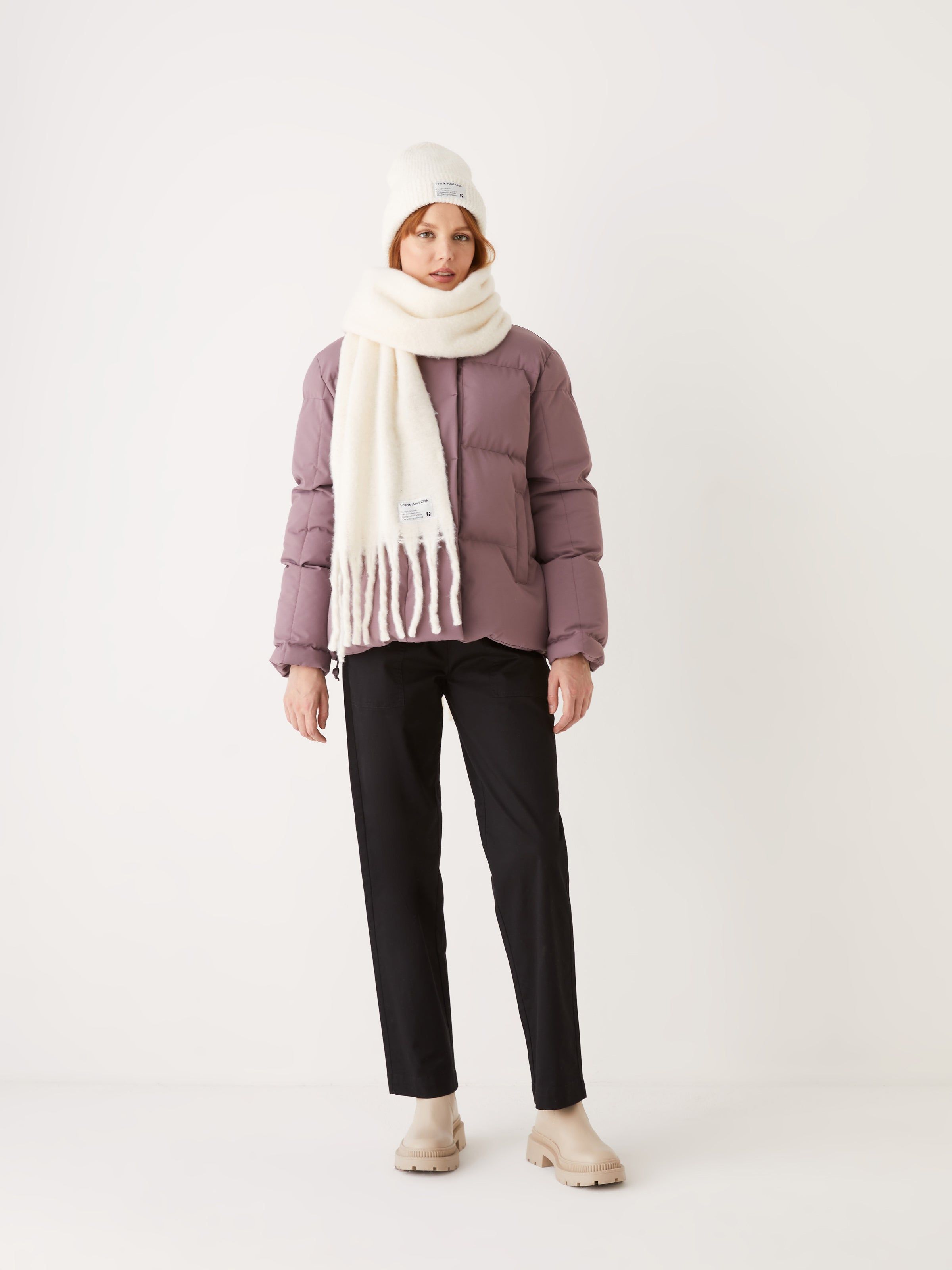 The Lykke Puffer Coat in Purple sold by Frank & Oak product image thumbnail 11