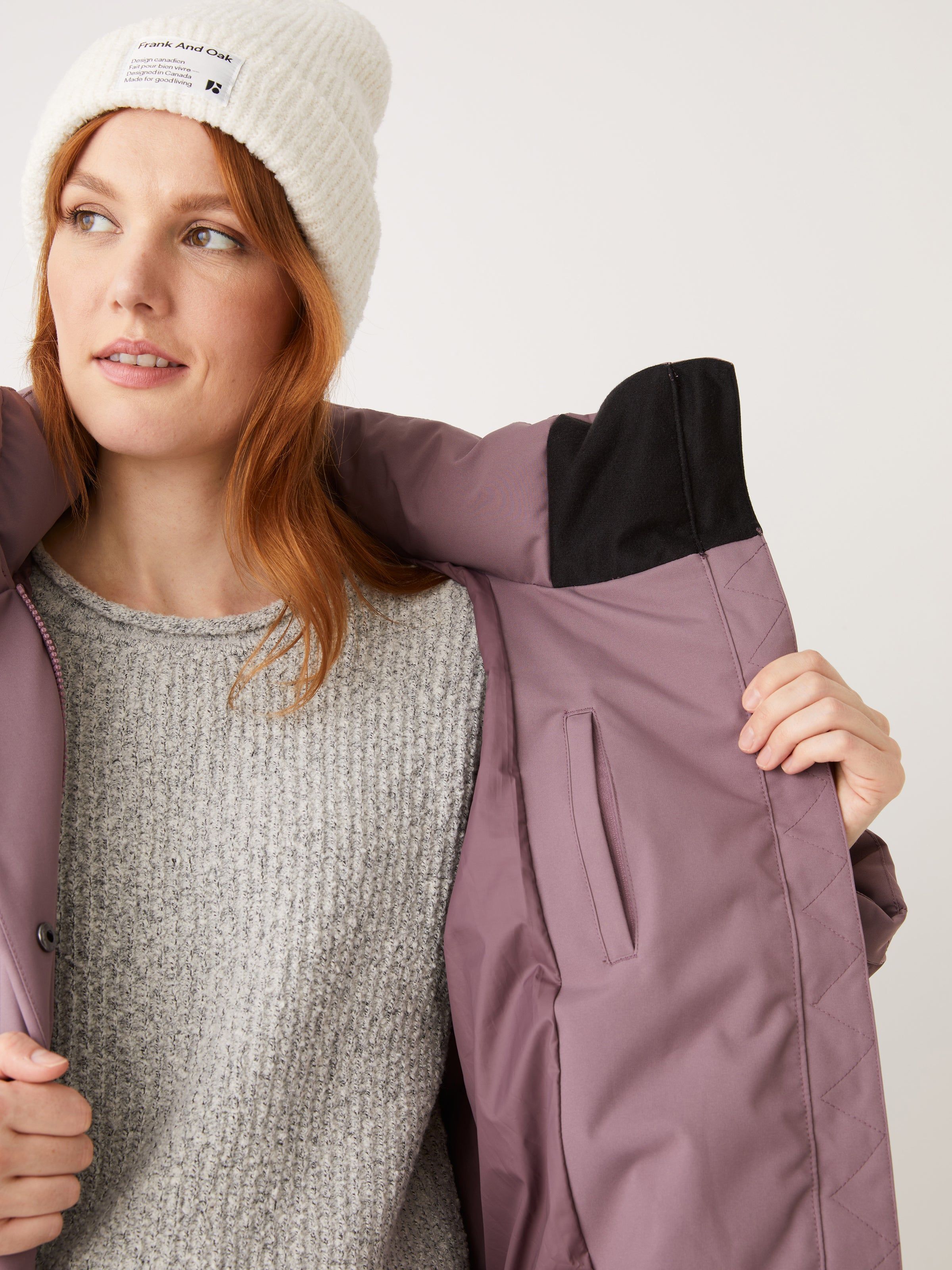 The Lykke Puffer Coat in Purple sold by Frank & Oak product image thumbnail 8