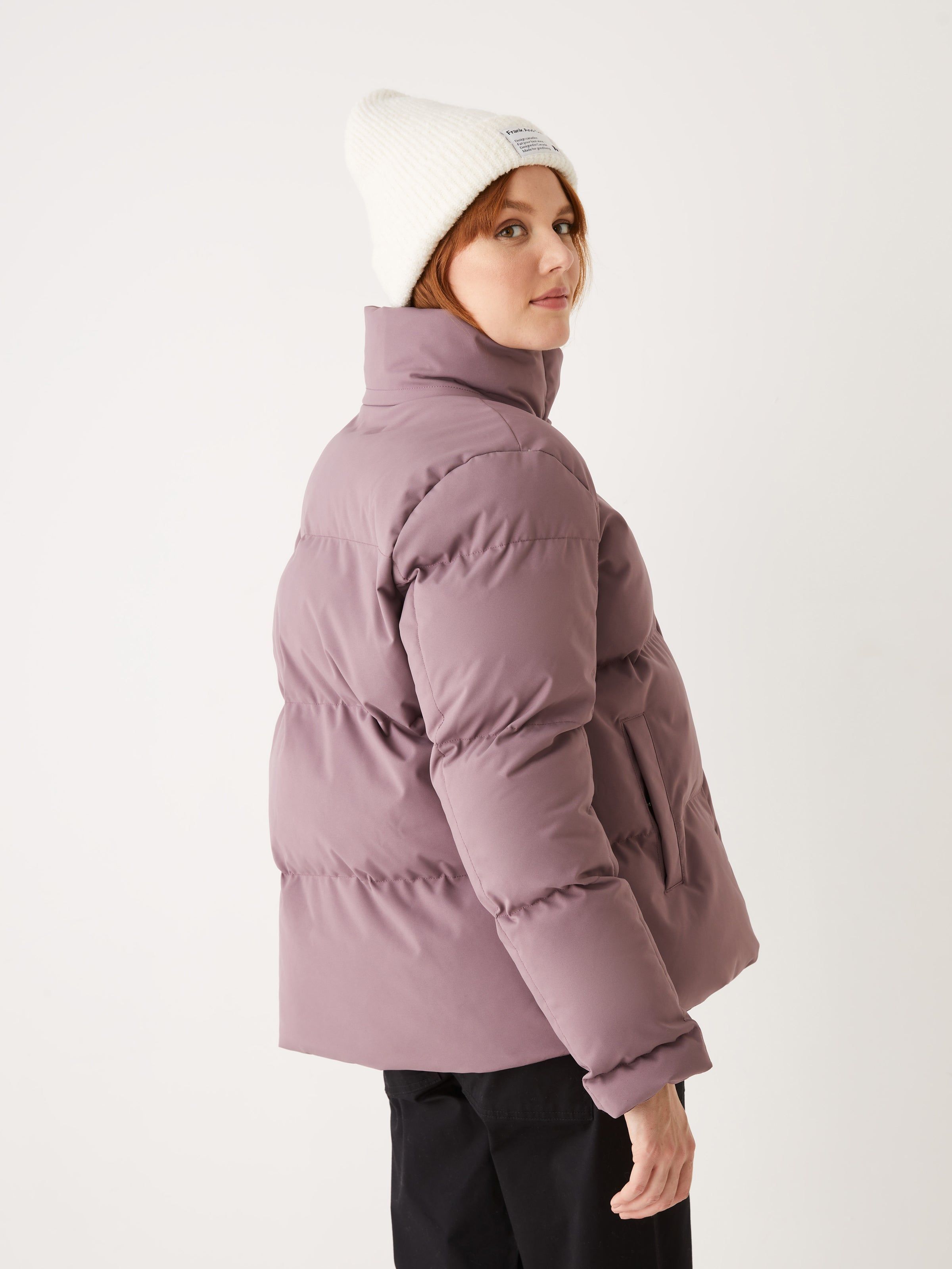 The Lykke Puffer Coat in Purple sold by Frank & Oak product image thumbnail 4