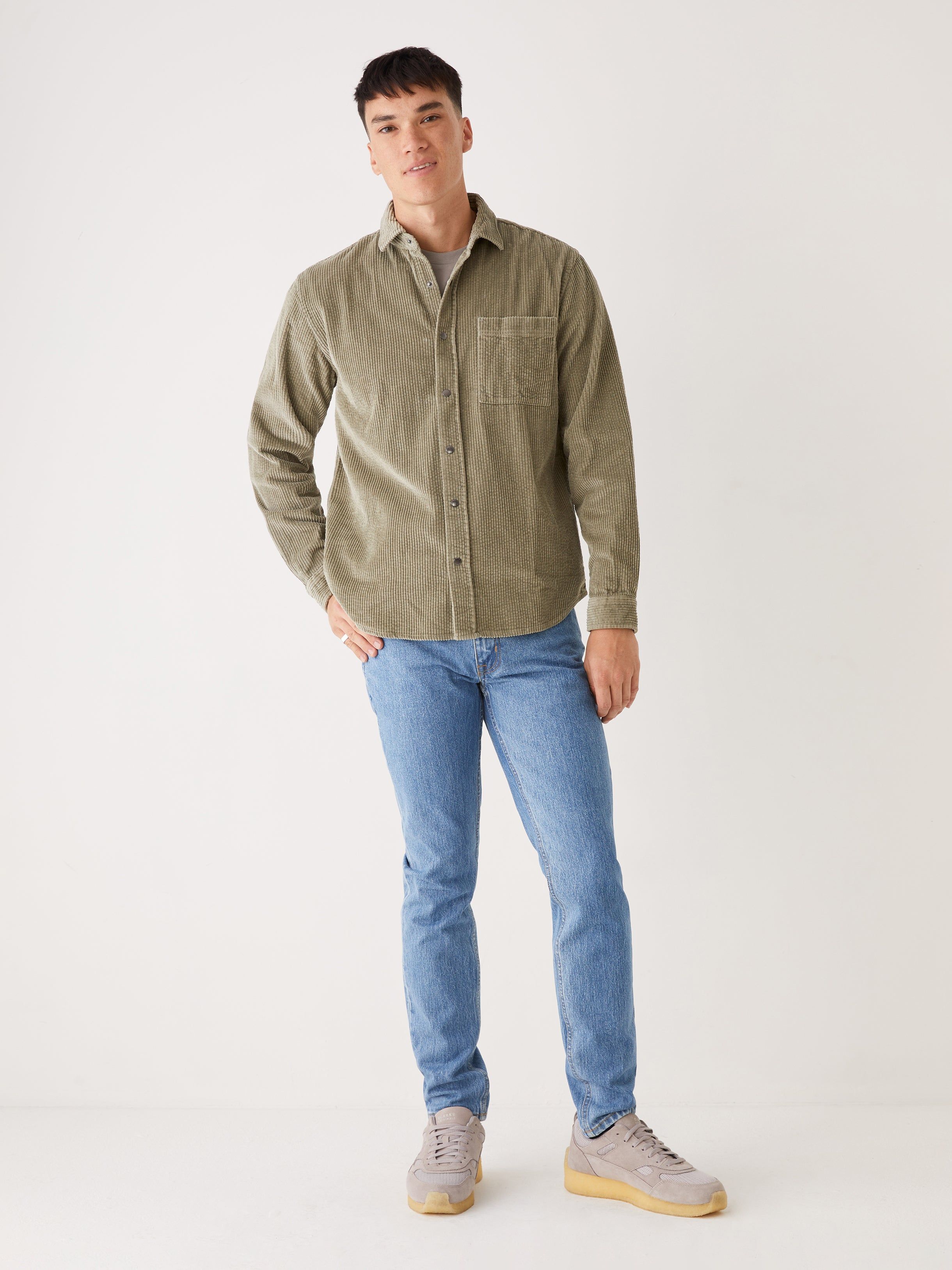 The Corduroy Shirt in Lichen Green sold by Frank & Oak product image thumbnail 2
