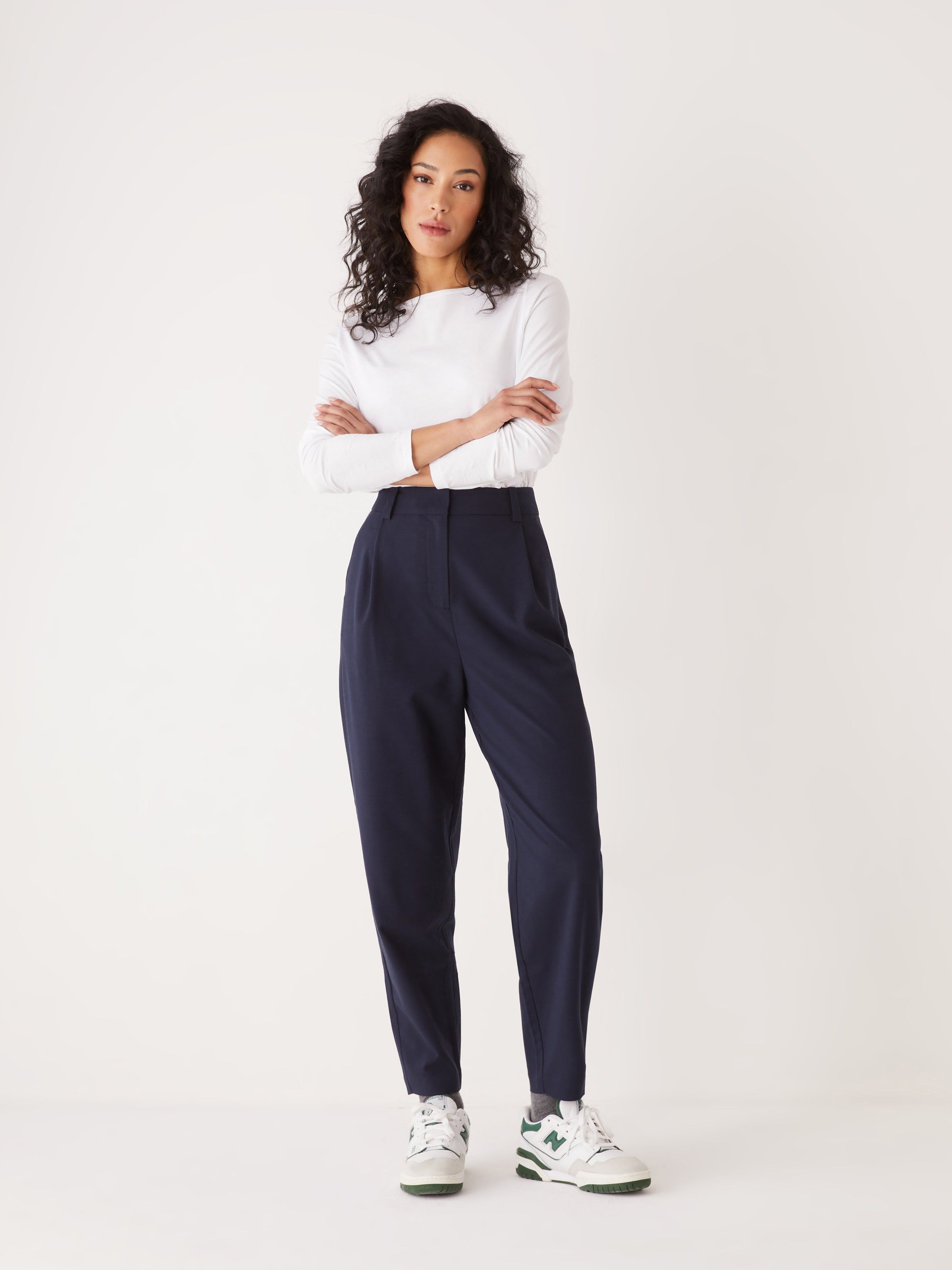 The Amelia Balloon Fit Pant in Dark Blue sold by Frank & Oak product image thumbnail 2