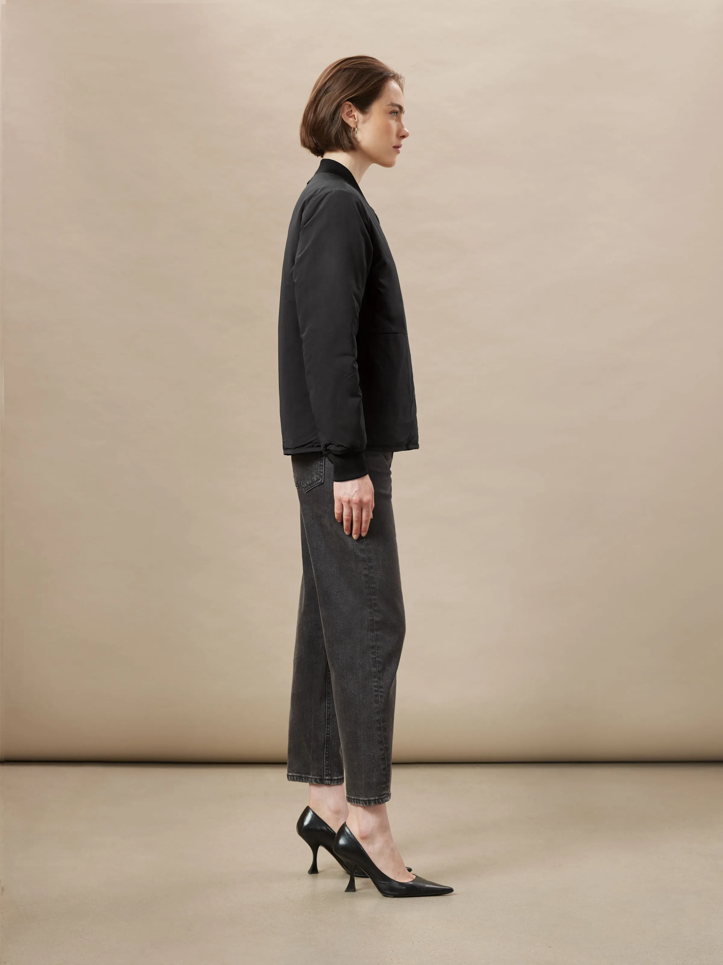 The Skyline Reversible Bomber in Black sold by Frank & Oak product image thumbnail 5