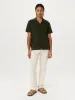 The Short Sleeve Sweater Shirt in Rosin sold by Frank & Oak