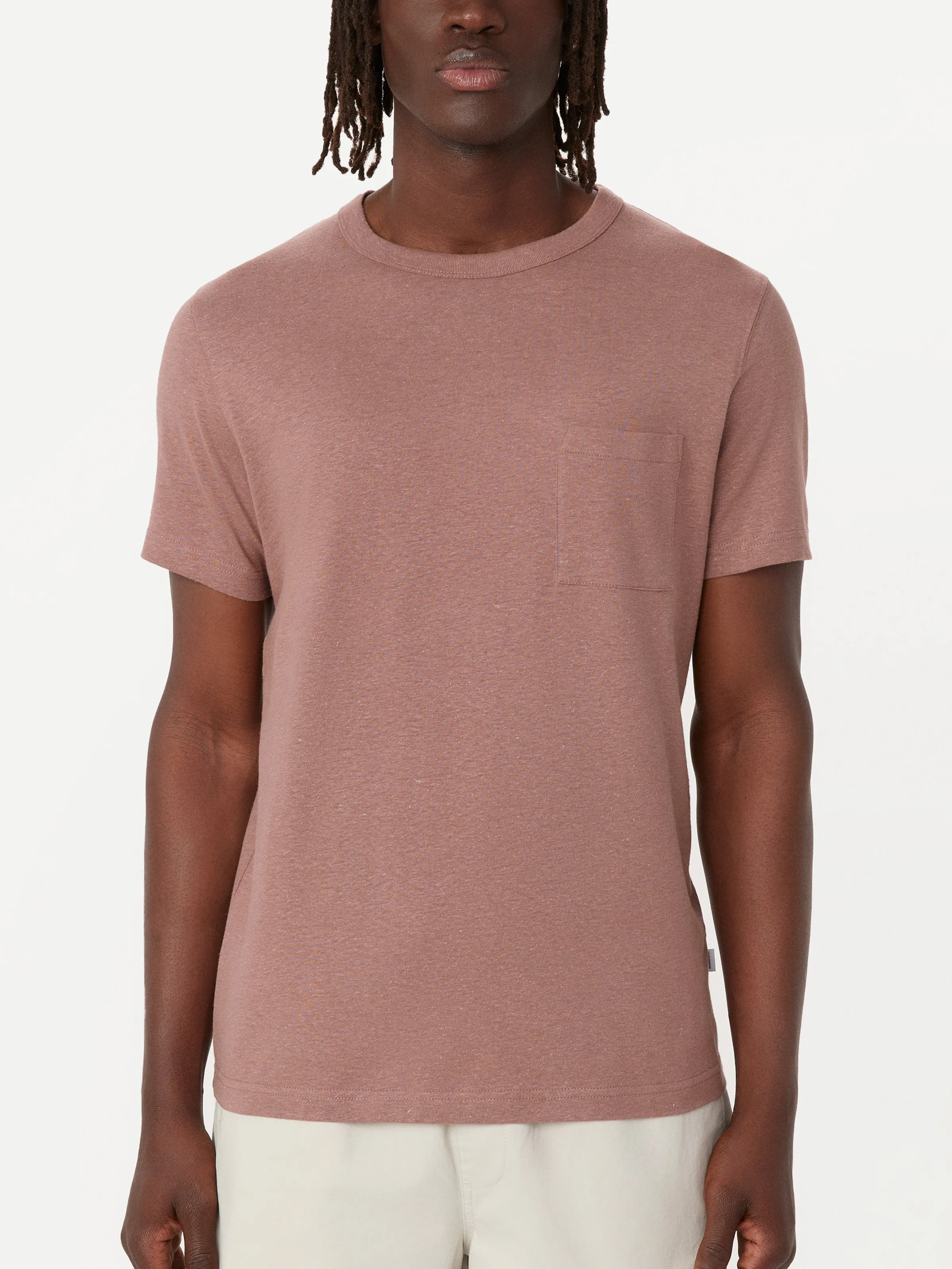 The Slim Hemp T-Shirt in Twilight Mauve sold by Frank & Oak product image thumbnail 3