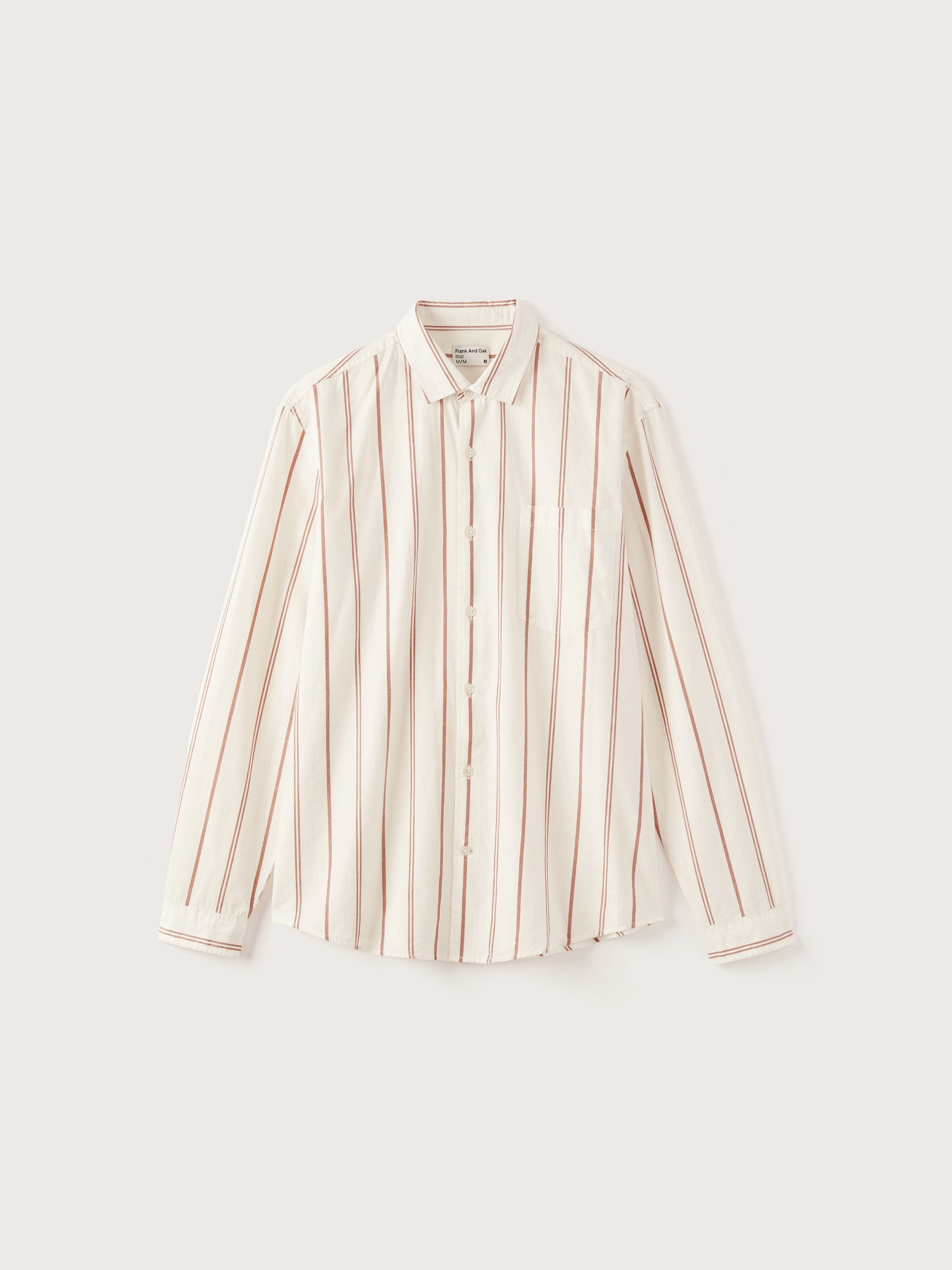 The Striped Kapok Shirt in Cognac sold by Frank & Oak product image thumbnail 5