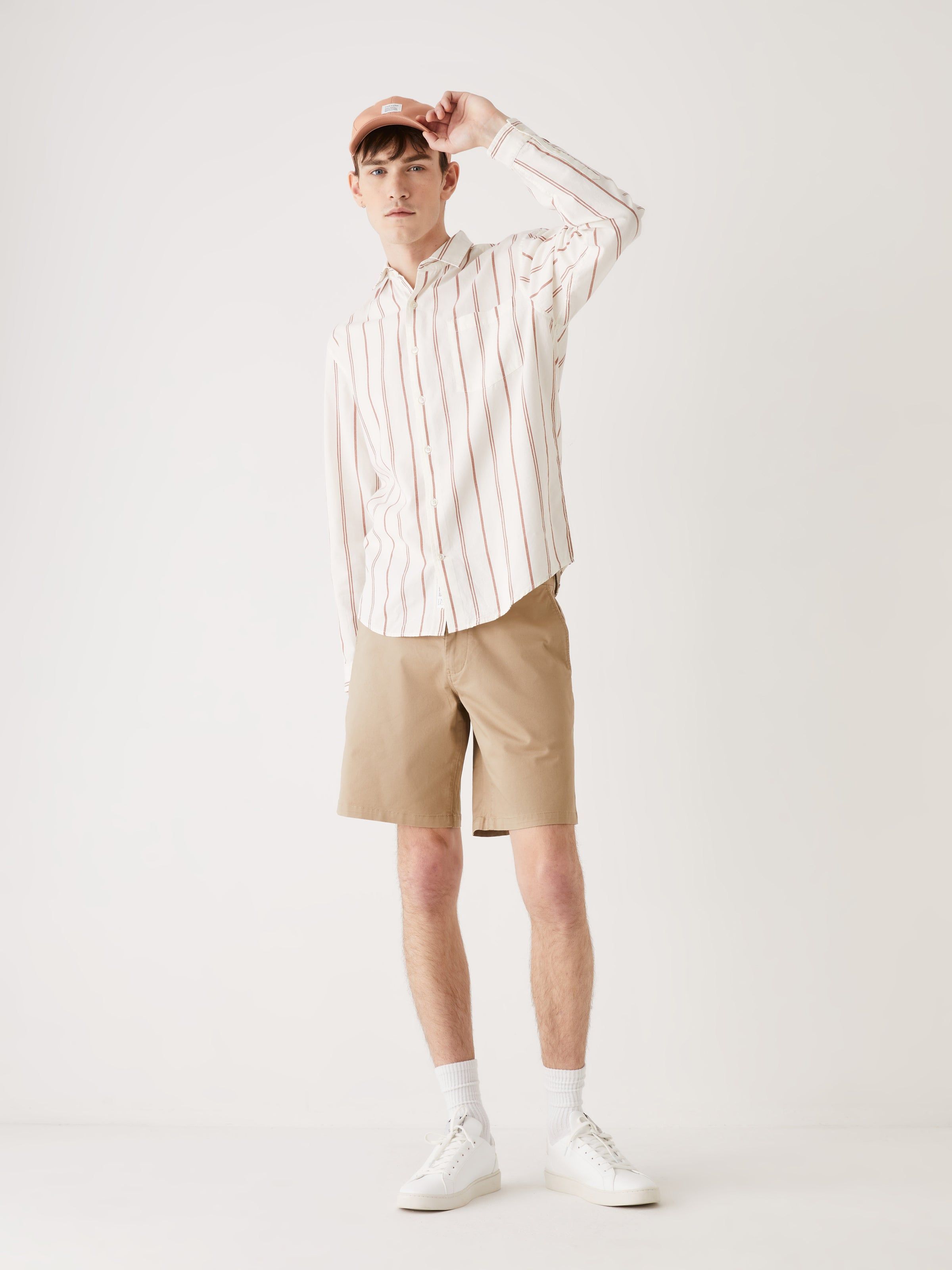 The Striped Kapok Shirt in Cognac sold by Frank & Oak product image thumbnail 3