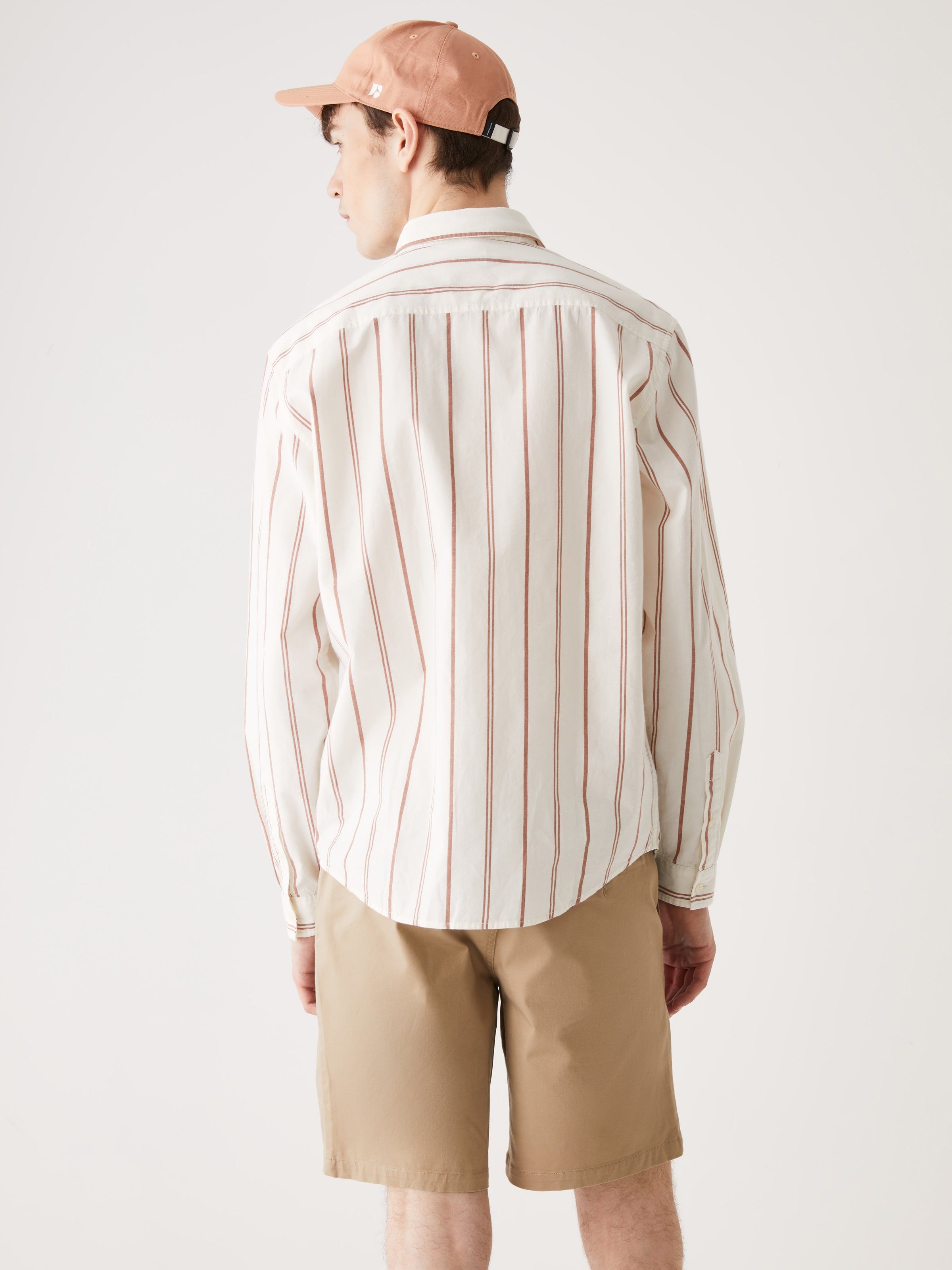The Striped Kapok Shirt in Cognac sold by Frank & Oak product image thumbnail 4