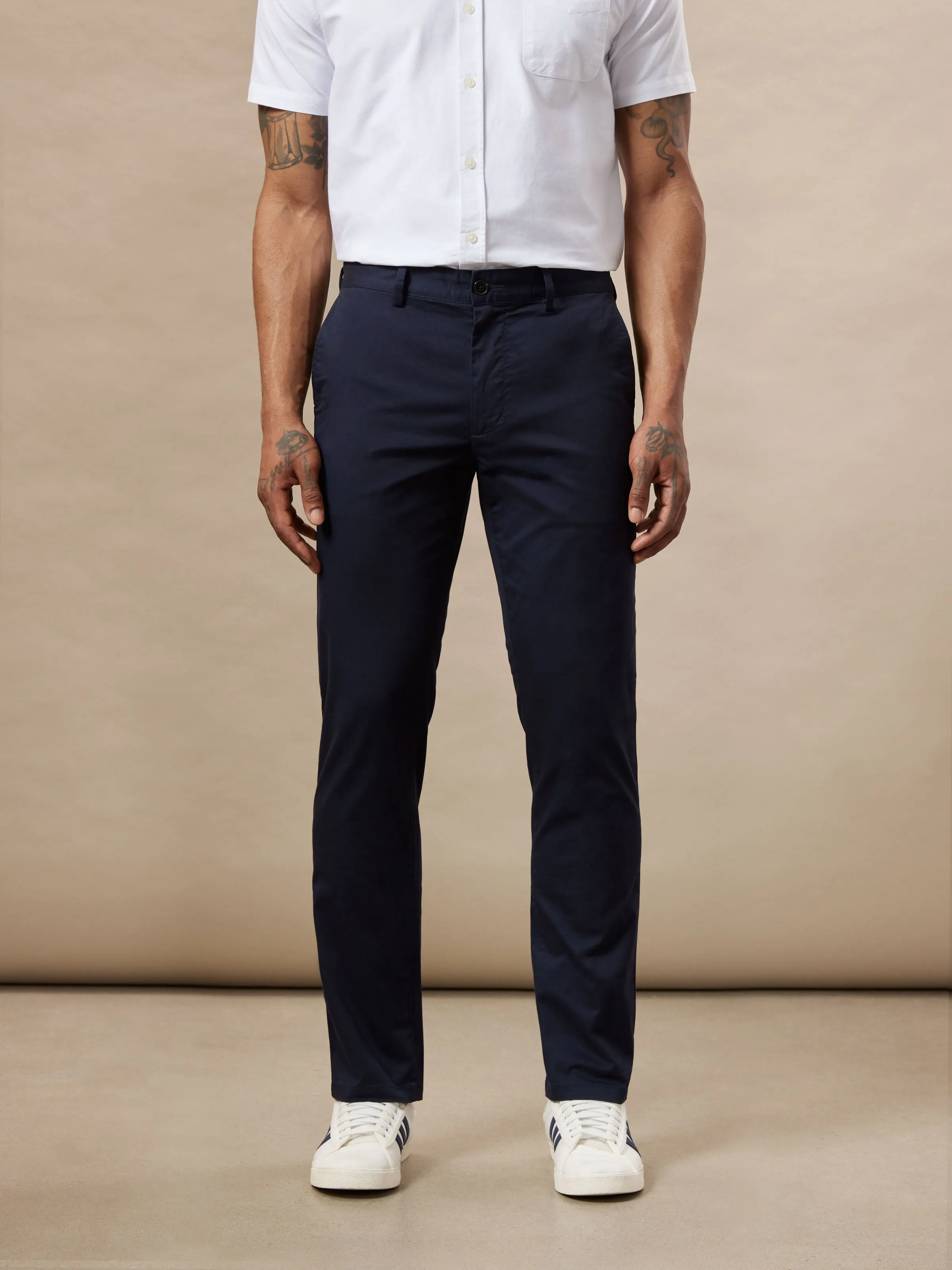 The Brunswick Slim Chino Pant in Deep Blue sold by Frank & Oak