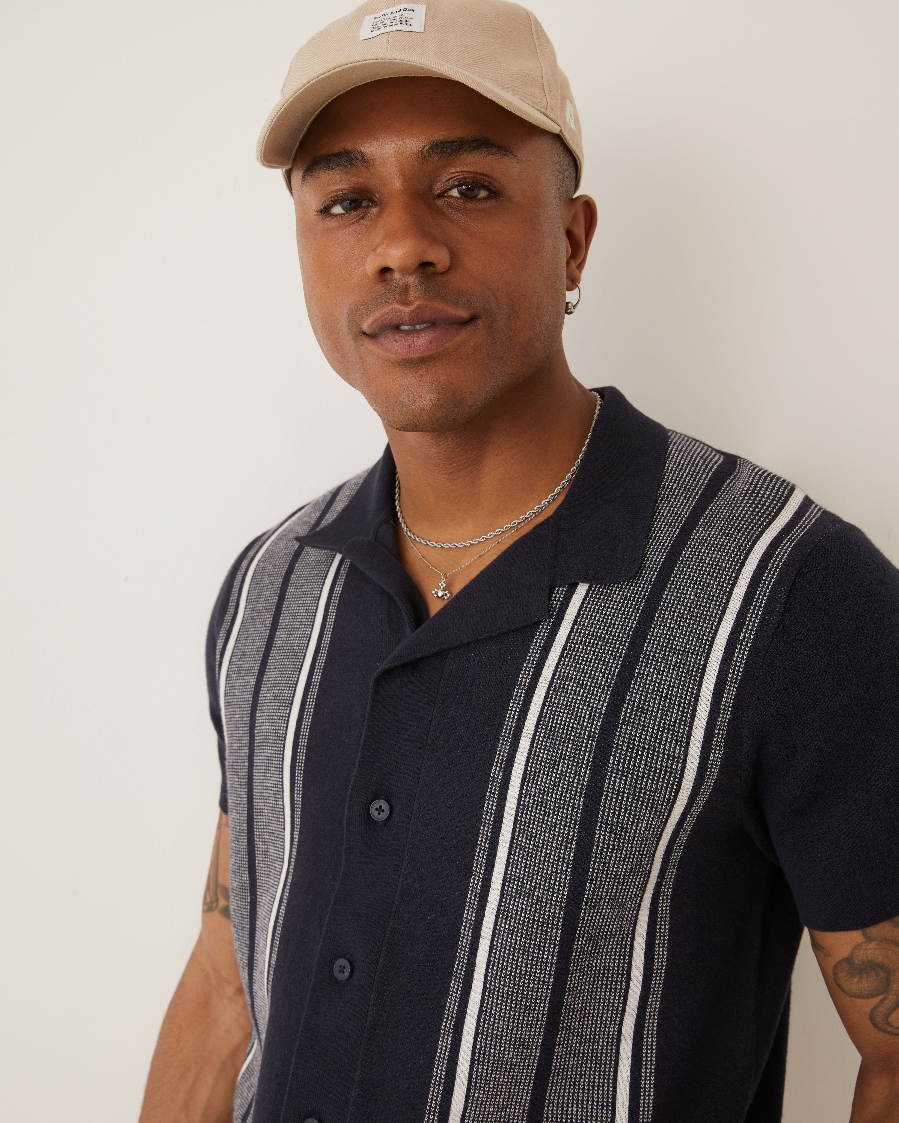 The Button-Up Polo Knit in Navy sold by Frank & Oak product image thumbnail 4