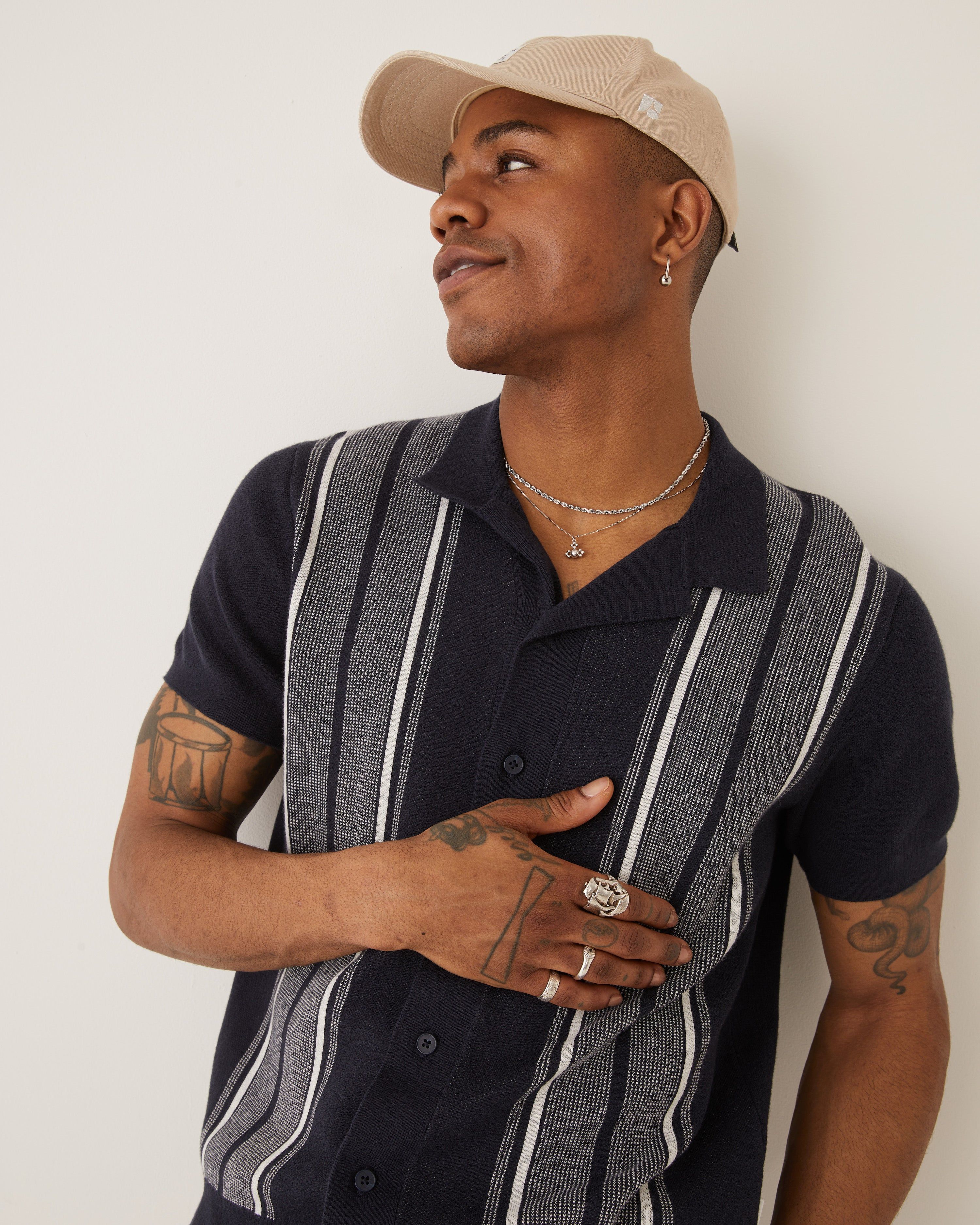 The Button-Up Polo Knit in Navy sold by Frank & Oak product image thumbnail 2