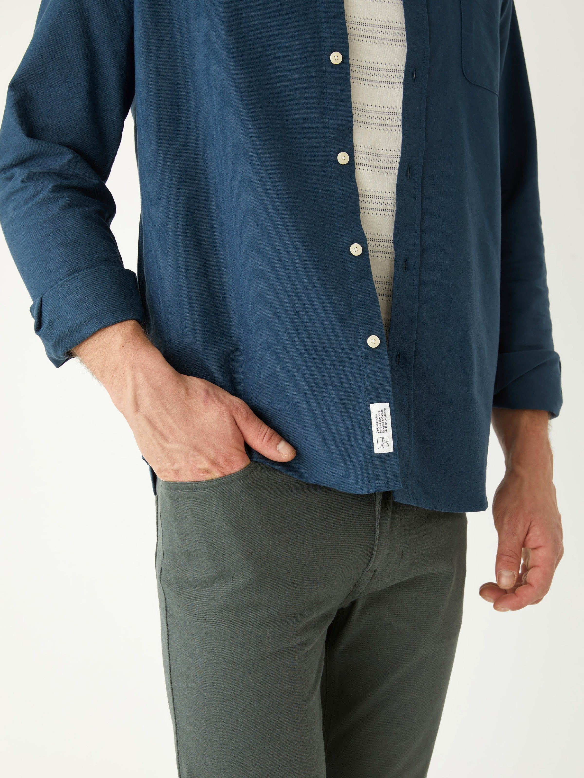The Jasper Oxford Shirt in Dark Blue sold by Frank & Oak product image thumbnail 5