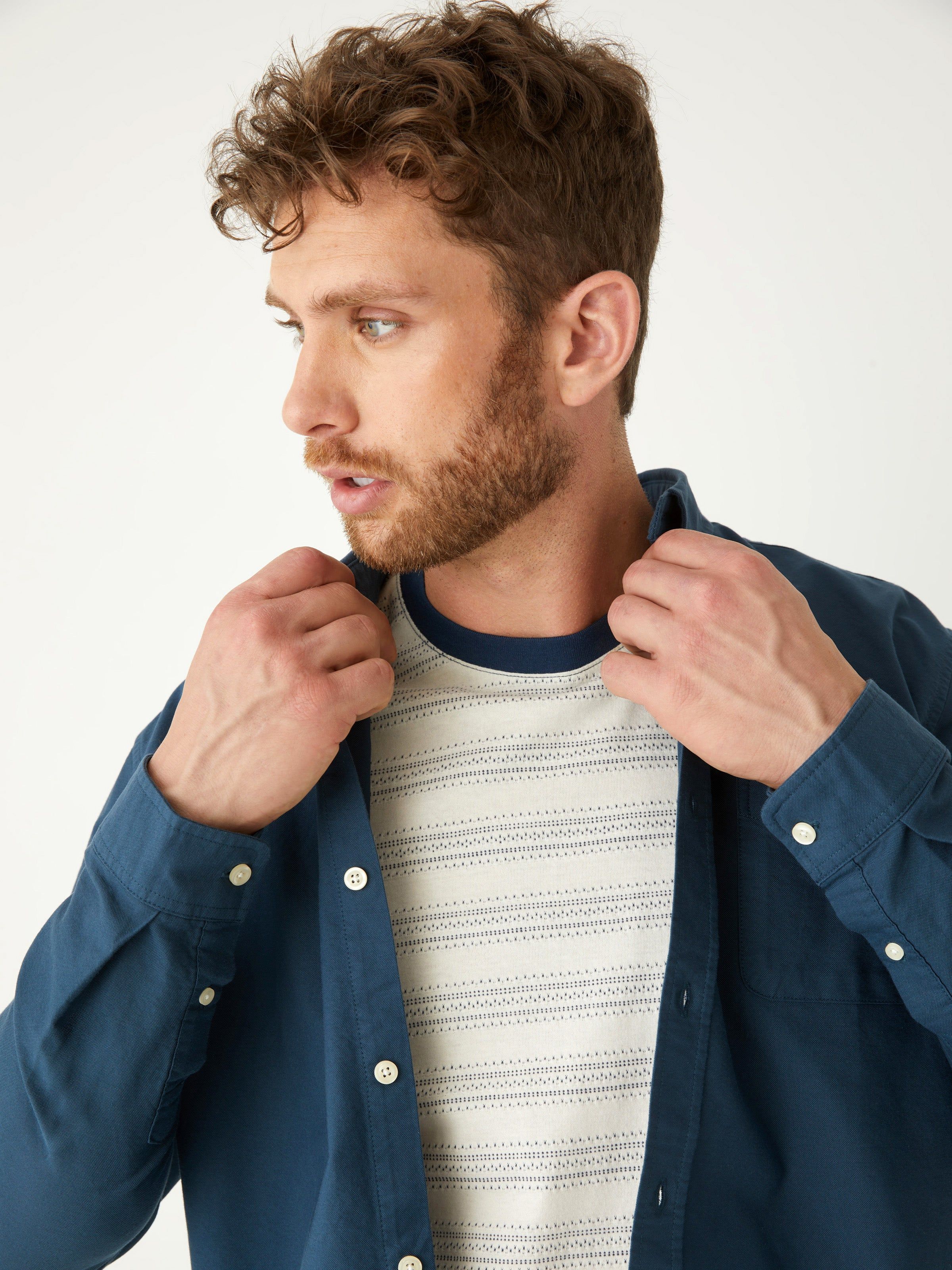 The Jasper Oxford Shirt in Dark Blue sold by Frank & Oak product image thumbnail 2