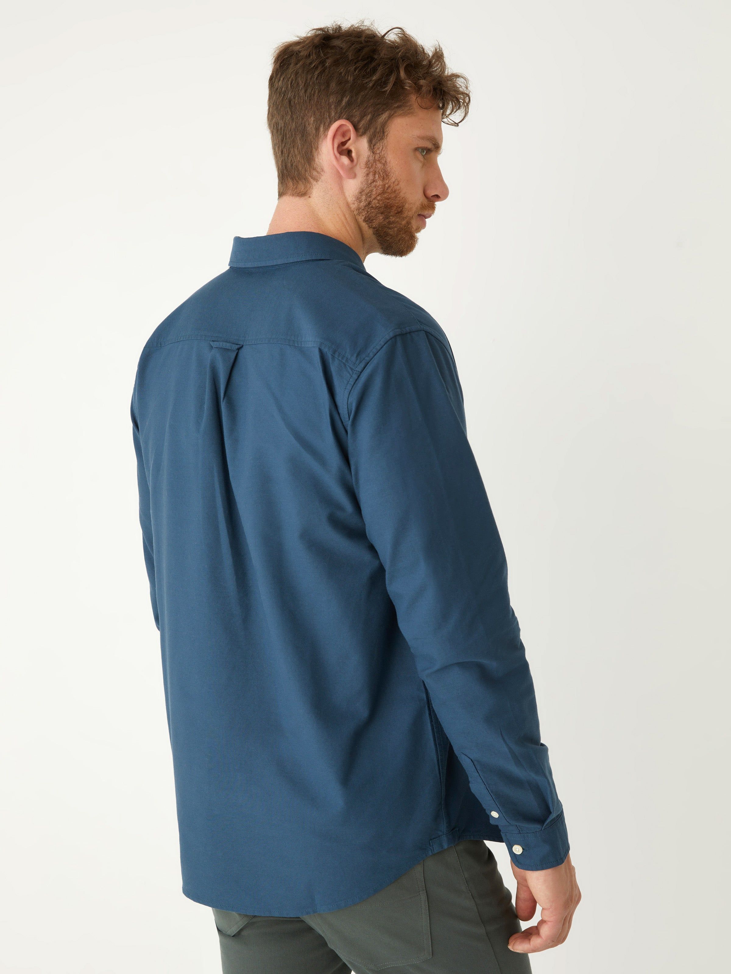 The Jasper Oxford Shirt in Dark Blue sold by Frank & Oak product image thumbnail 4