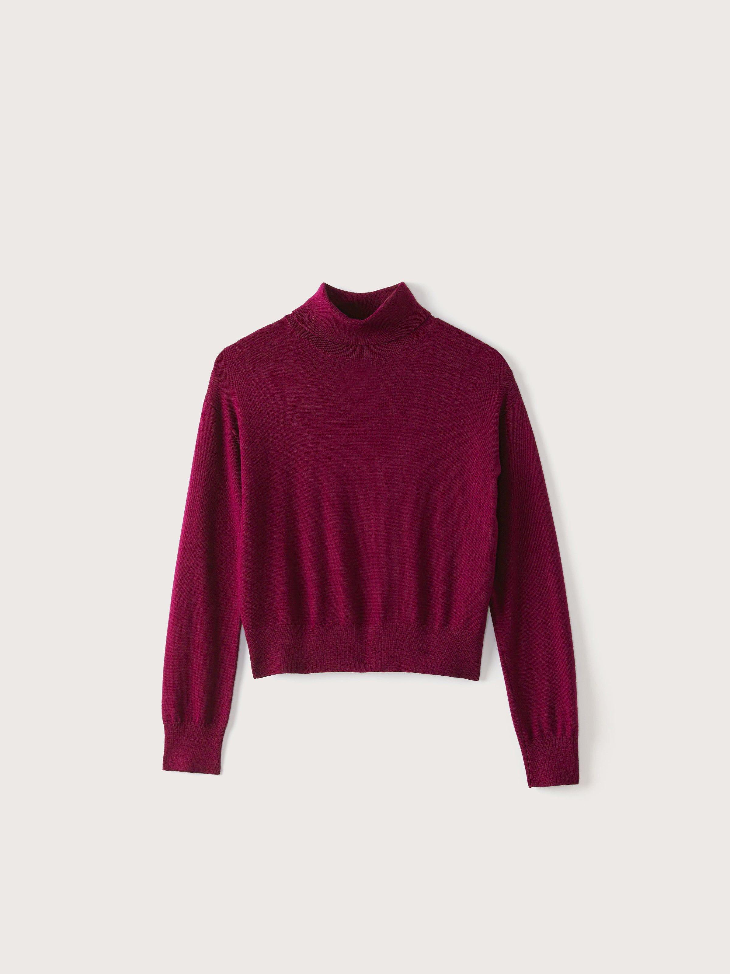 The Merino Mockneck Sweater in Fuchsia sold by Frank & Oak product image thumbnail 4